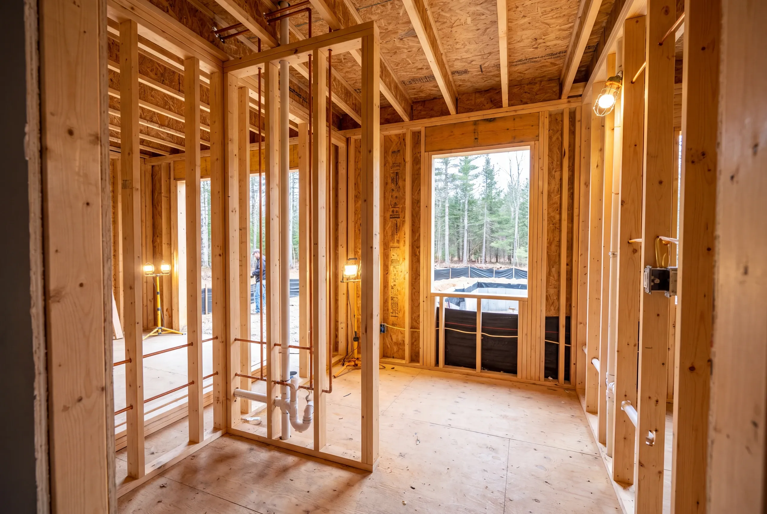 Shoreland erosion controls in place during a Belgrade bathroom project