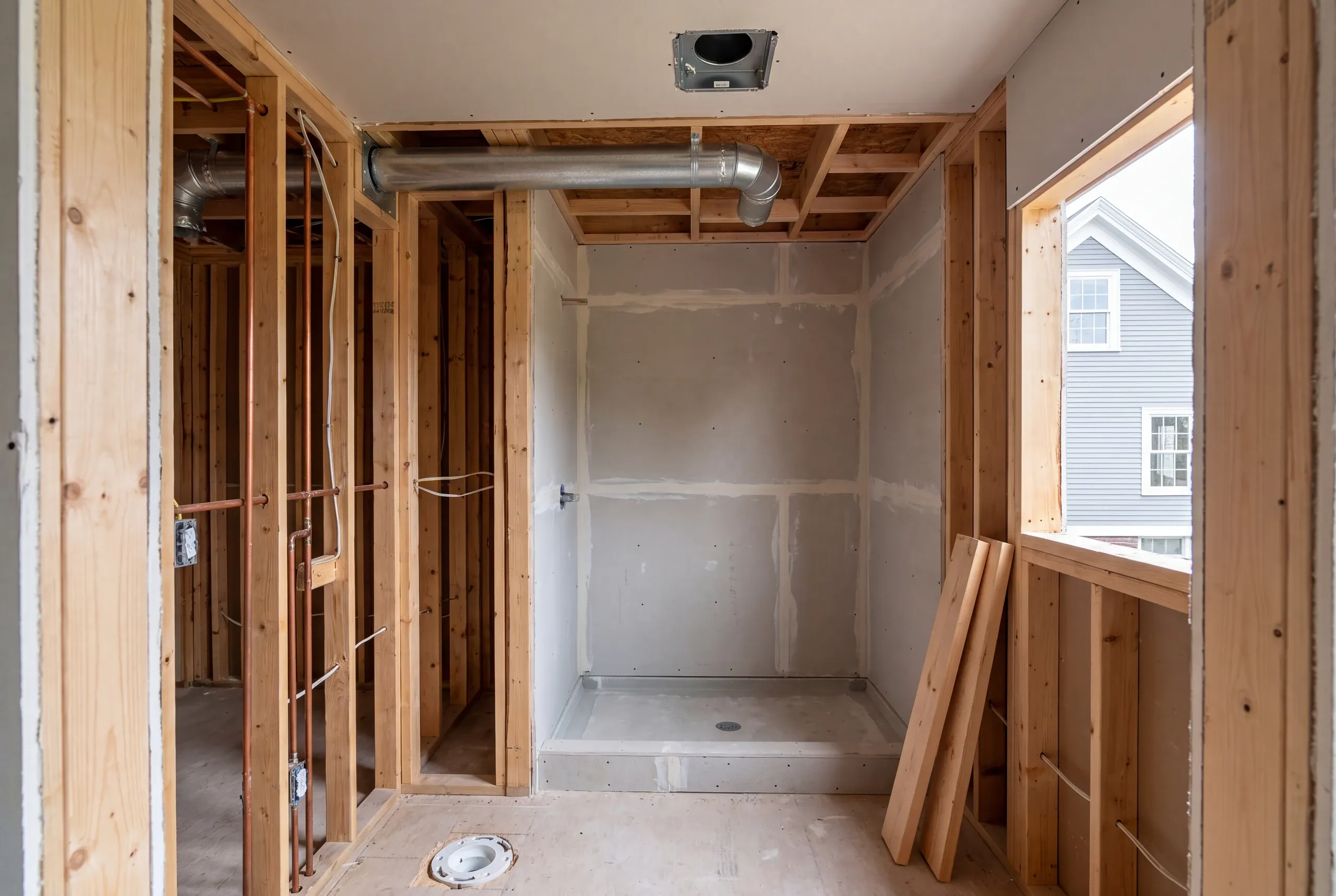 Ventilation routed to control humidity in a coastal Brunswick bathroom