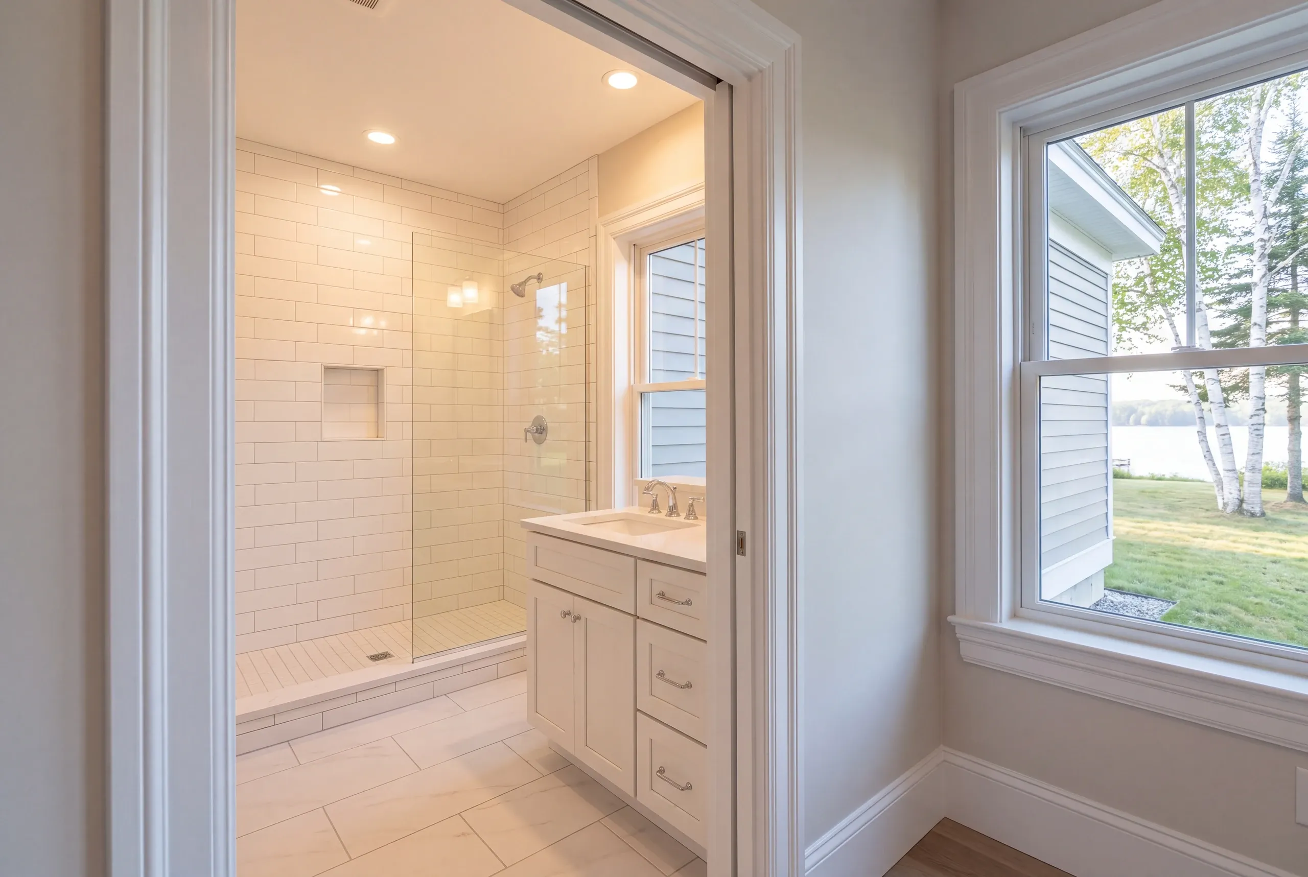 China Village home with the bathroom stripped to studs and joists