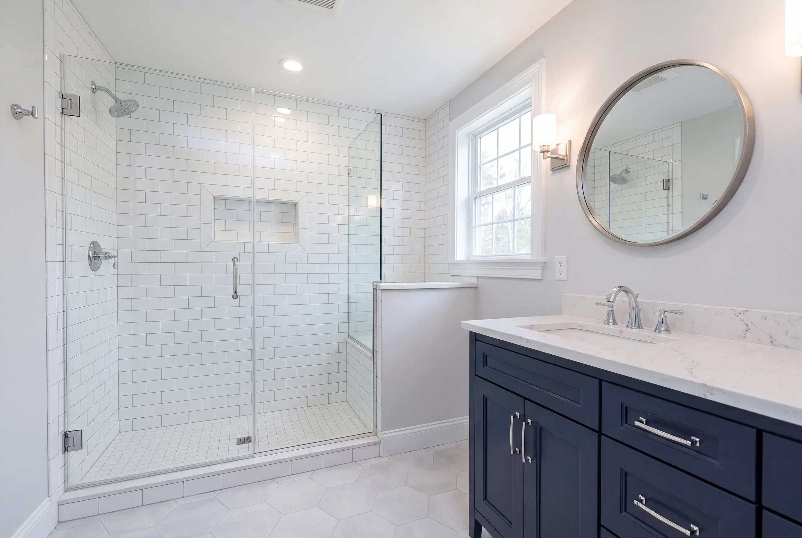 Pressure tank and well lines inspected before a Vassalboro bathroom remodel