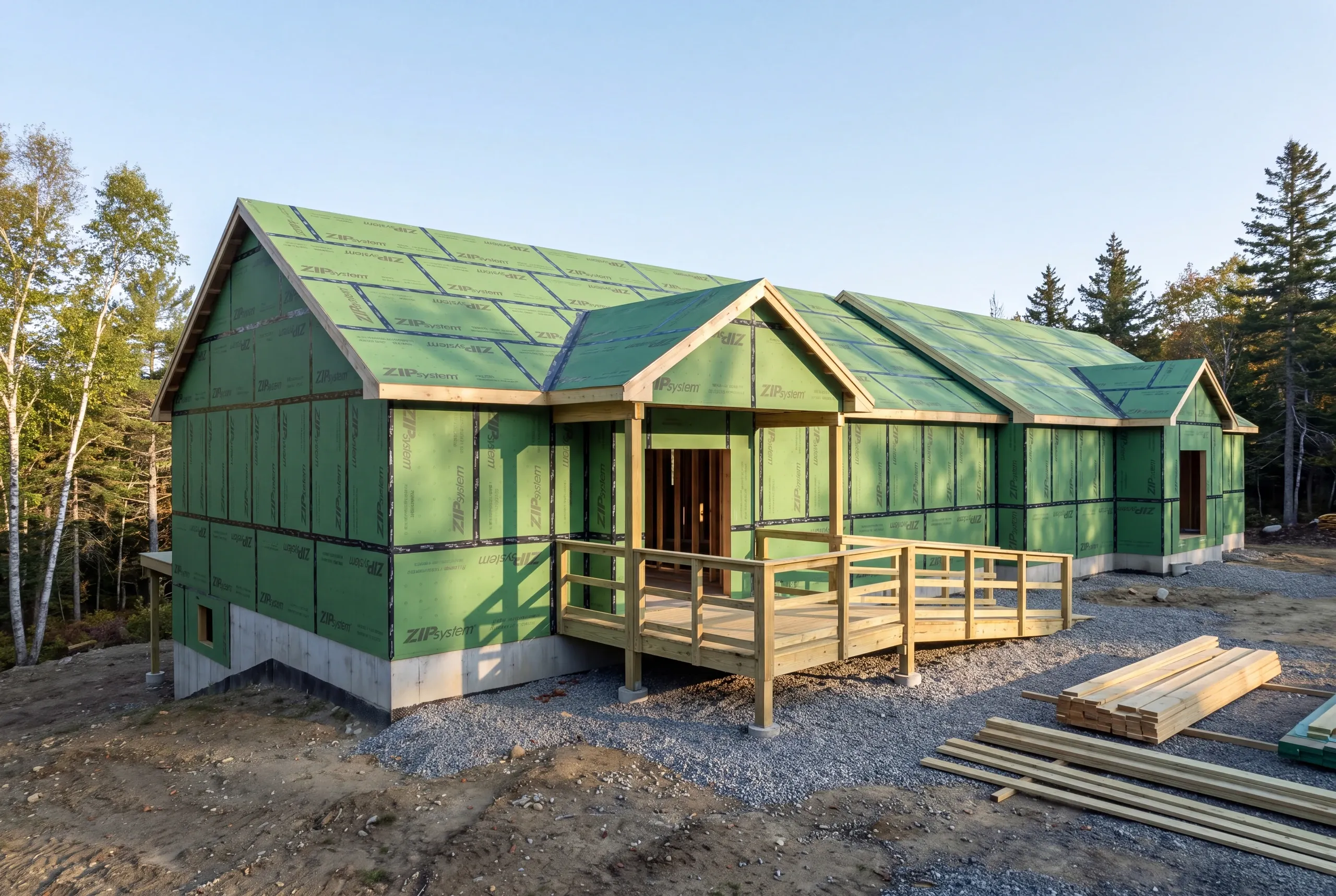 Accessible entrance being built at a Maine commercial property