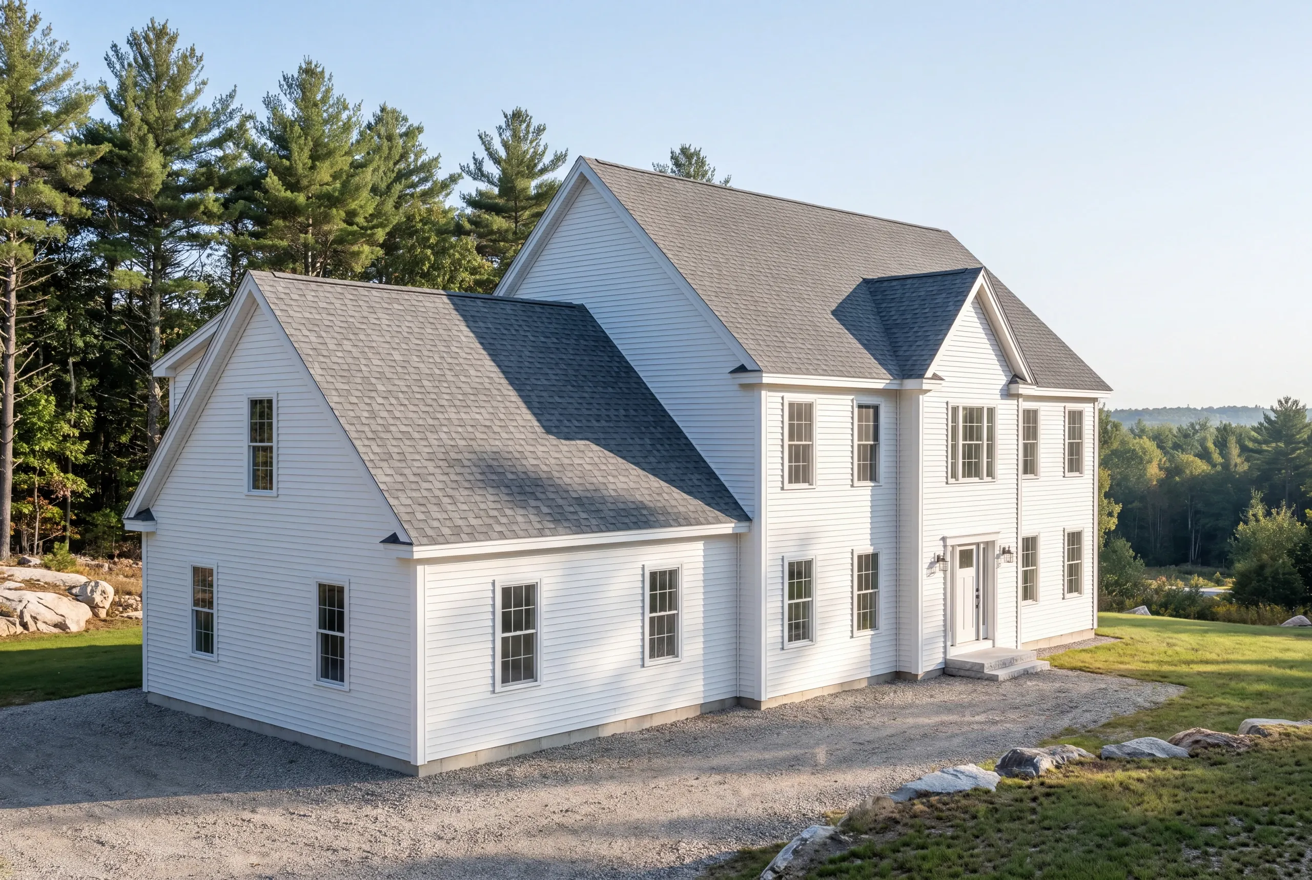 Measuring the cost to replace a roof in Augusta, ME on a Kennebec valley house