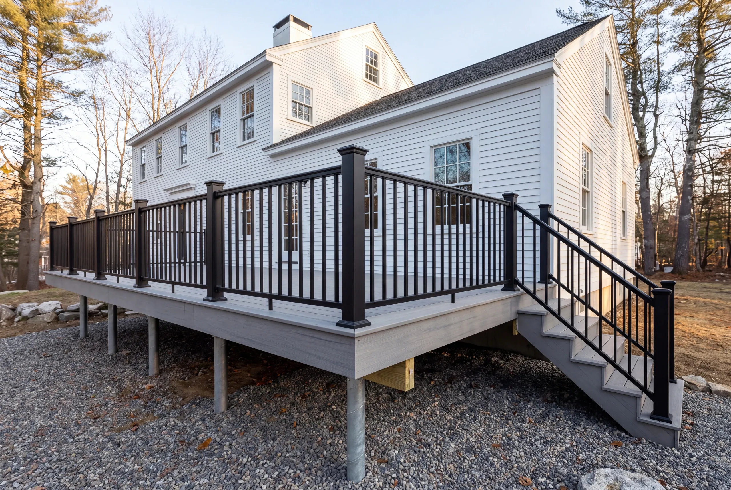 Builder reviewing historic district guidance before a Brunswick deck build