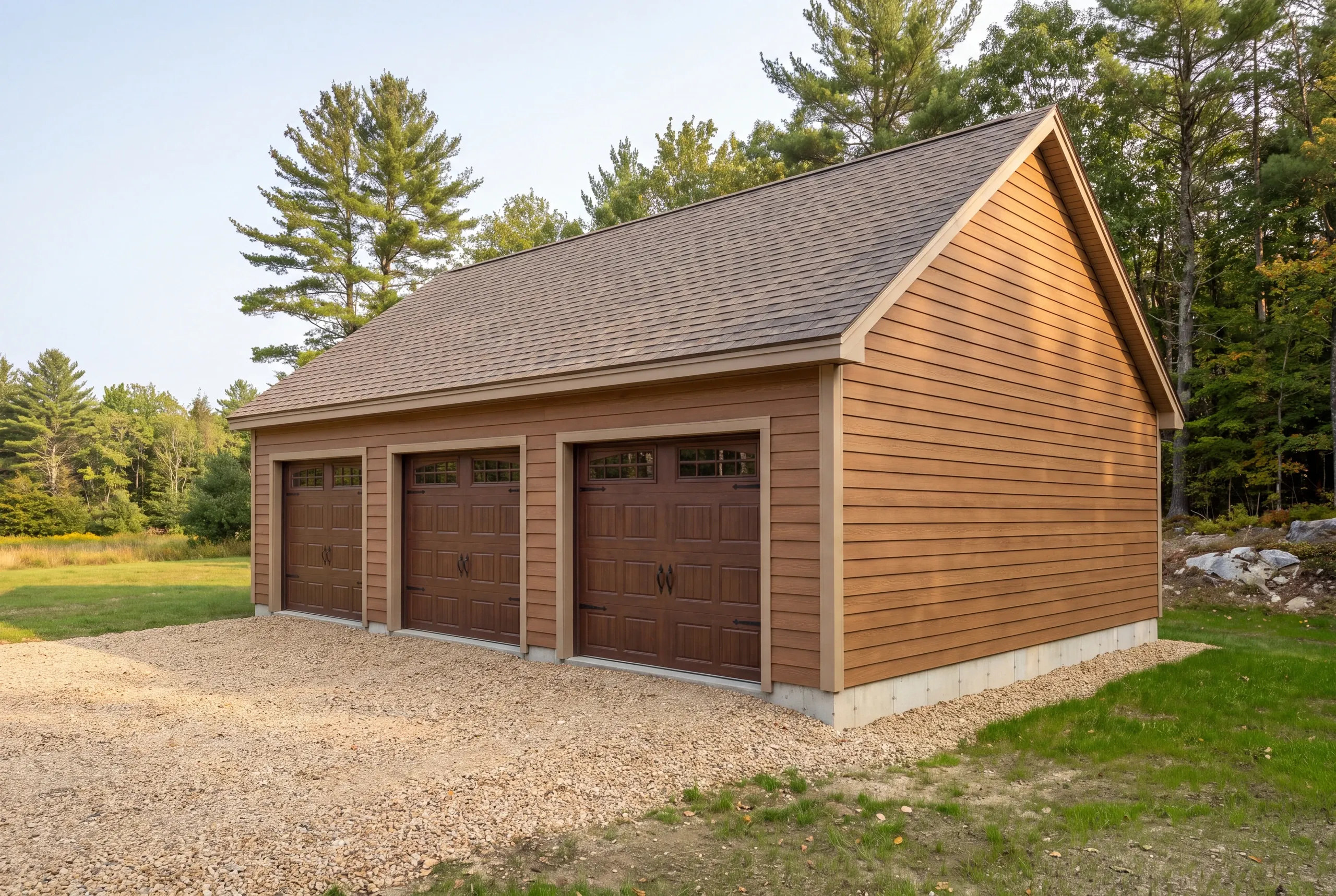 Frost wall poured for a new garage on rural acreage west of Auburn