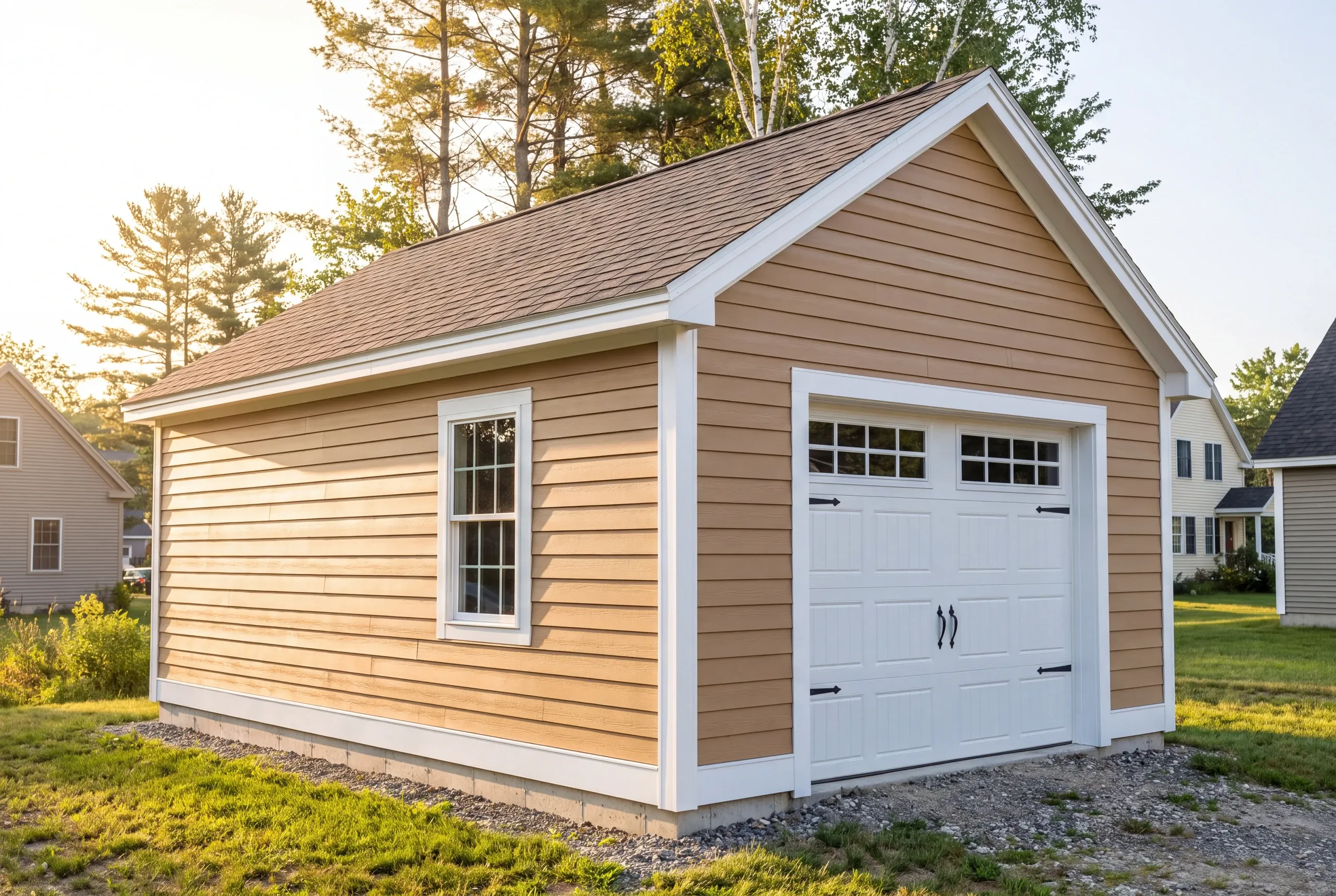 Builder reviewing historic district guidance before designing a Brunswick garage