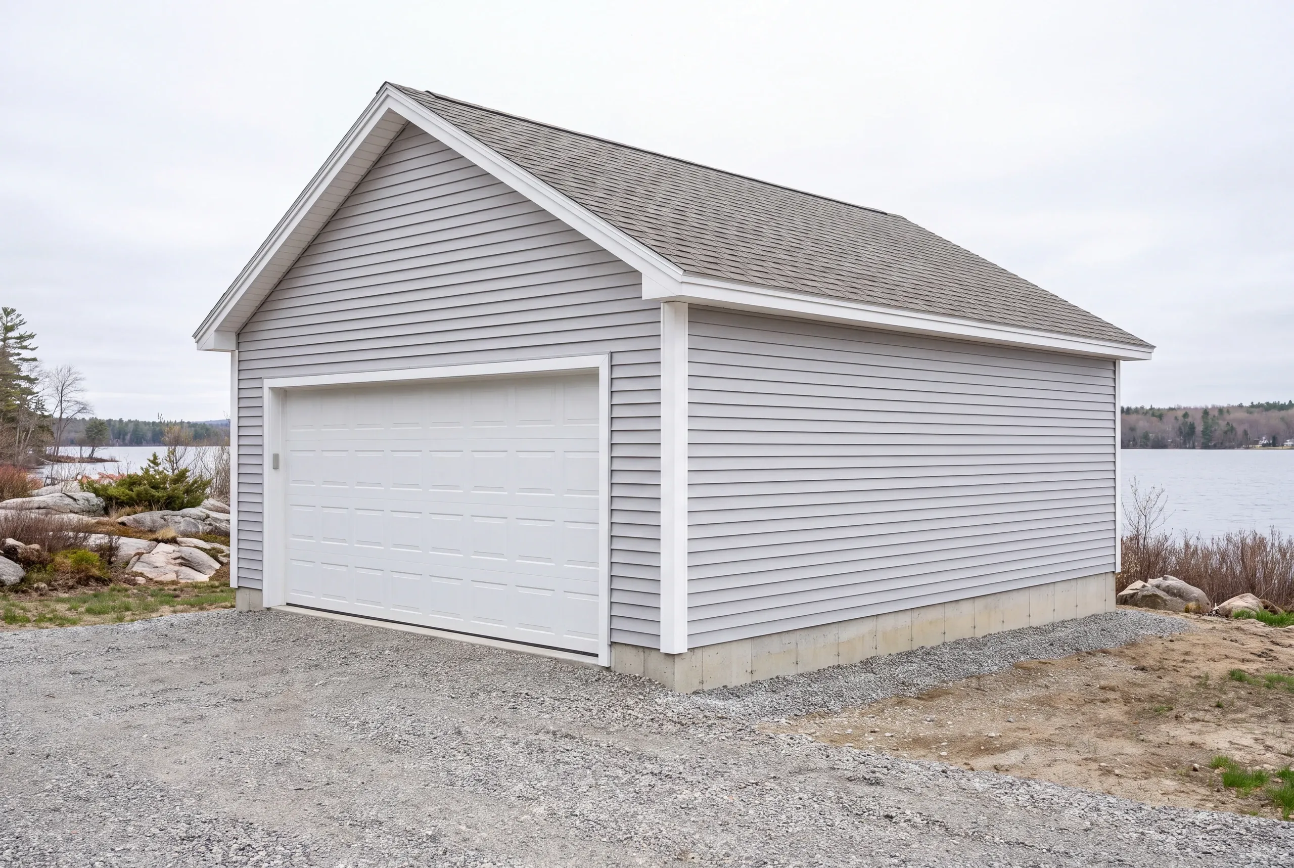 Garage roof framing following APA span guidance on a China Village property
