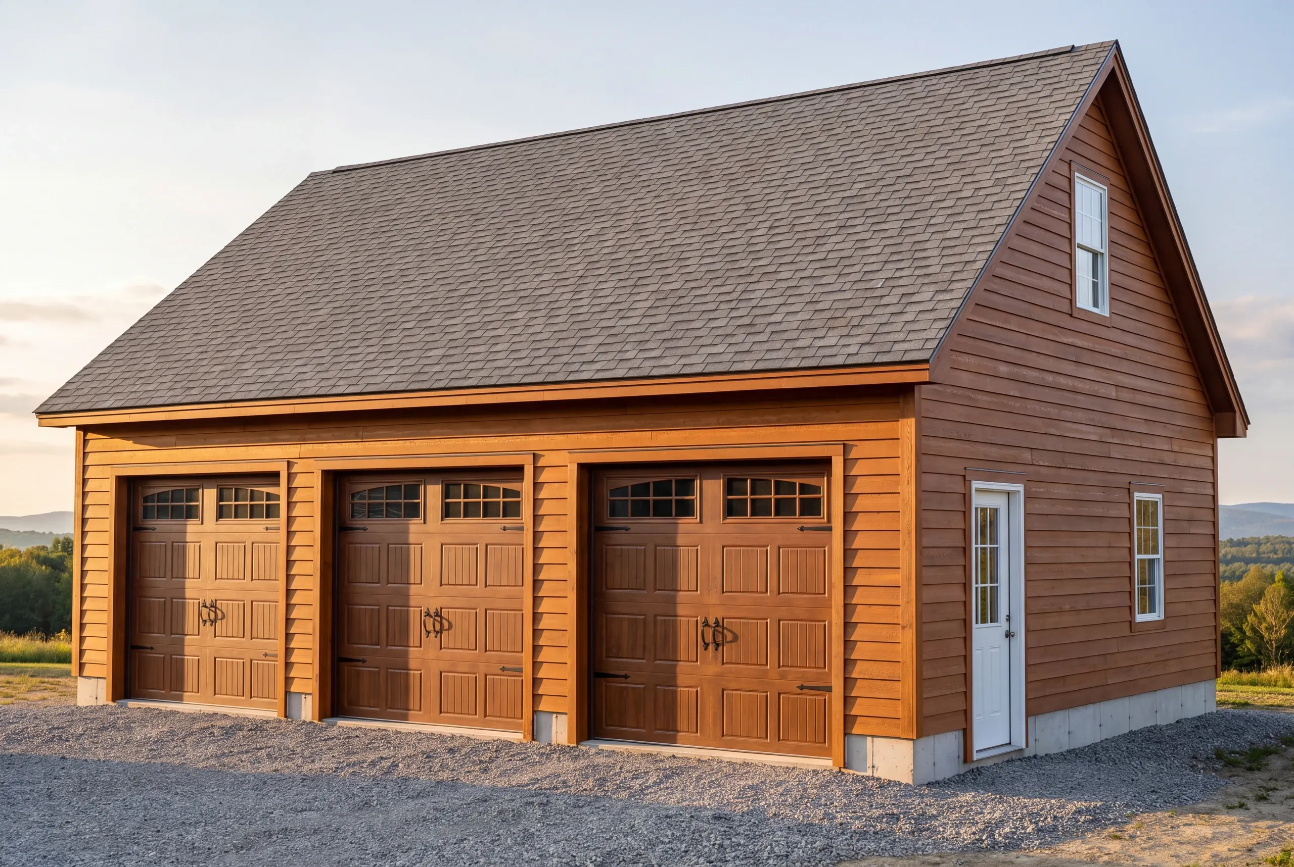 Frost wall and slab poured for a Maine detached garage