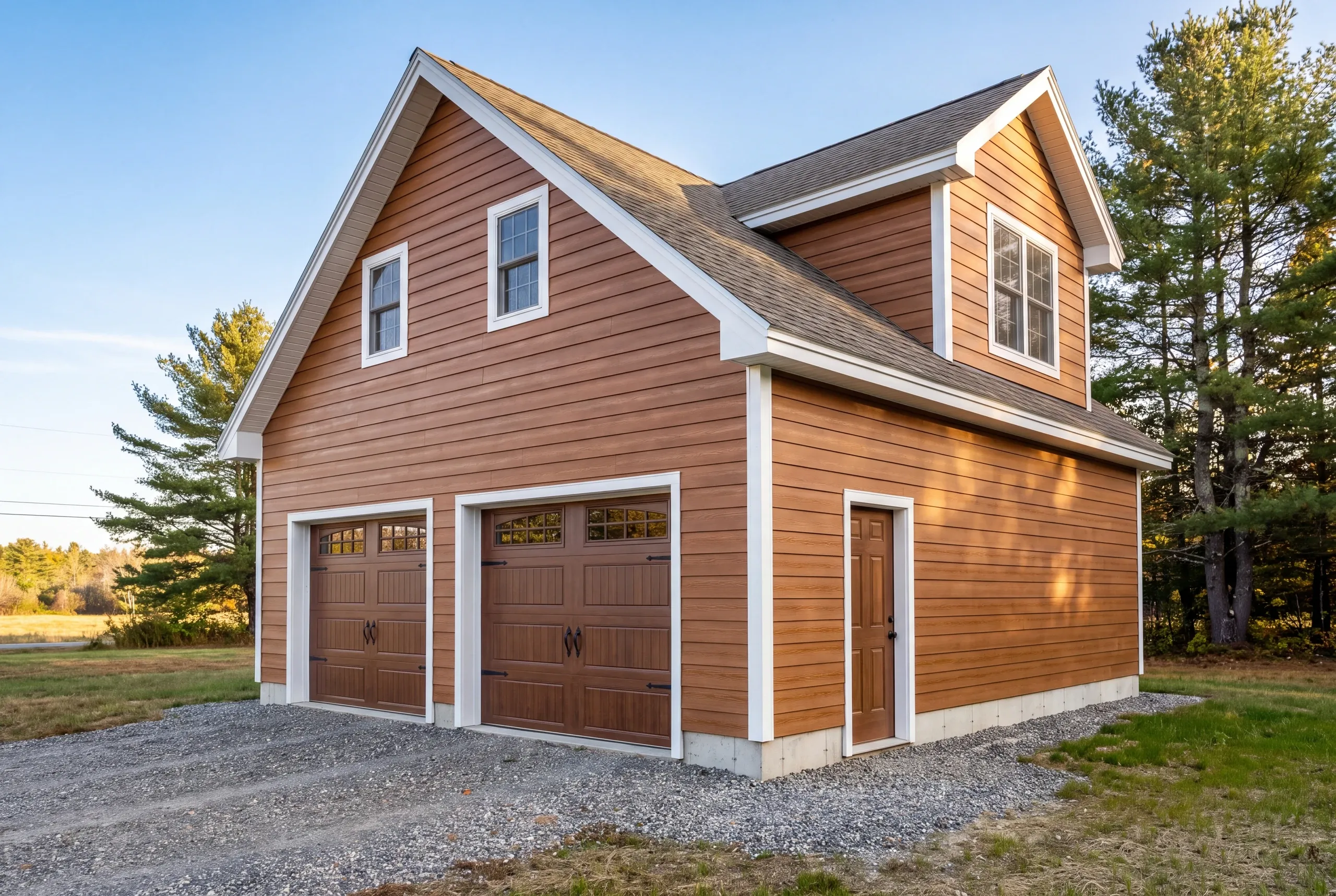 Finished garage with shop space near Messalonskee Lake frontage in Sidney