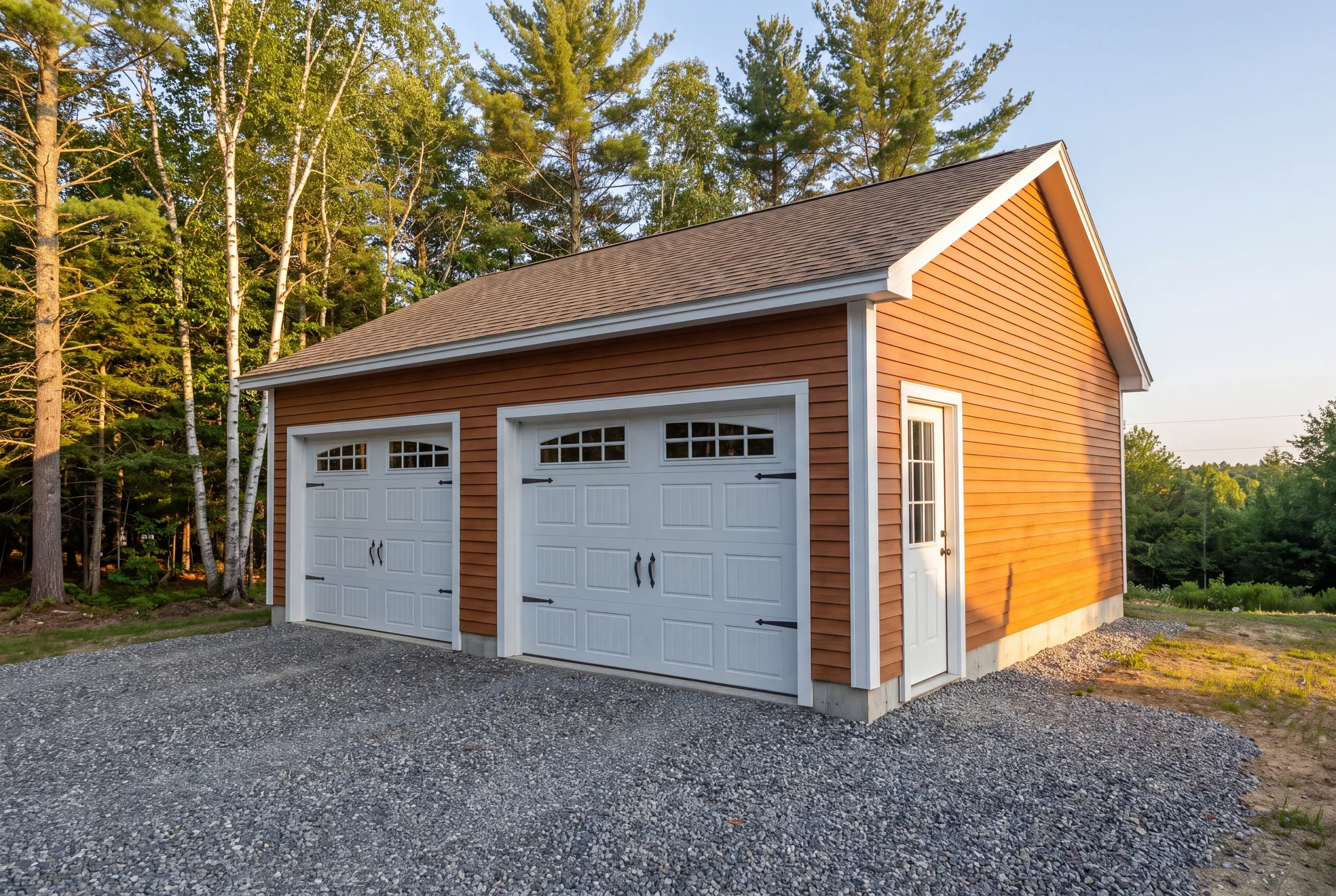 Frost wall and slab prepared for a large garage near Webber Pond in Vassalboro