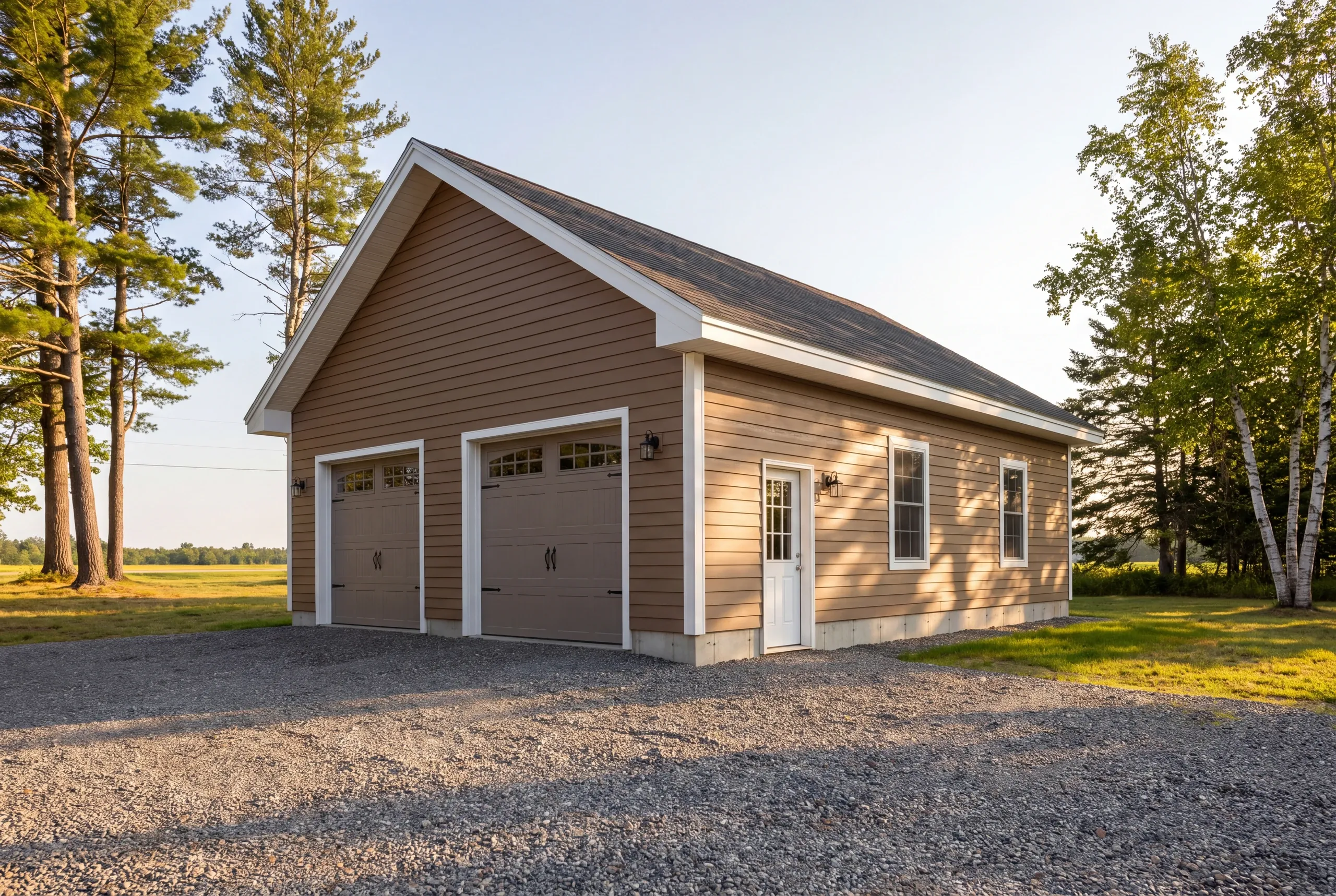 Builder checking grade elevations on a low-lying Winslow lot