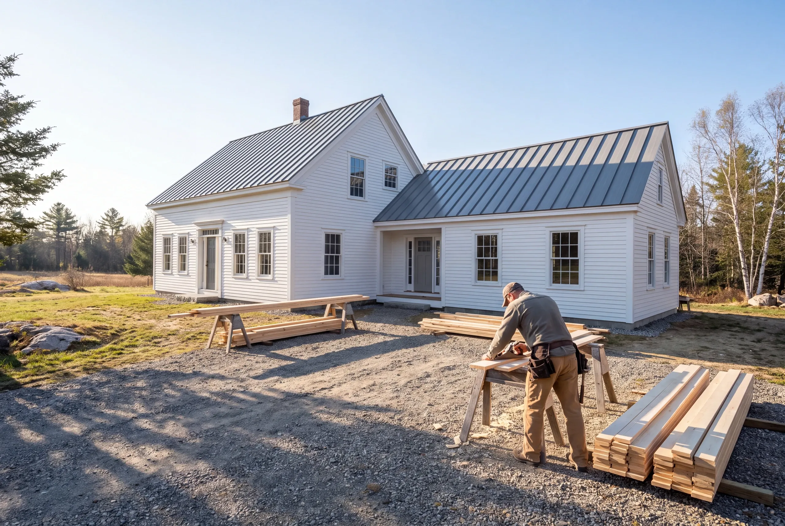 Hand-planed trim profile matched for an addition on a nineteenth century Alna home