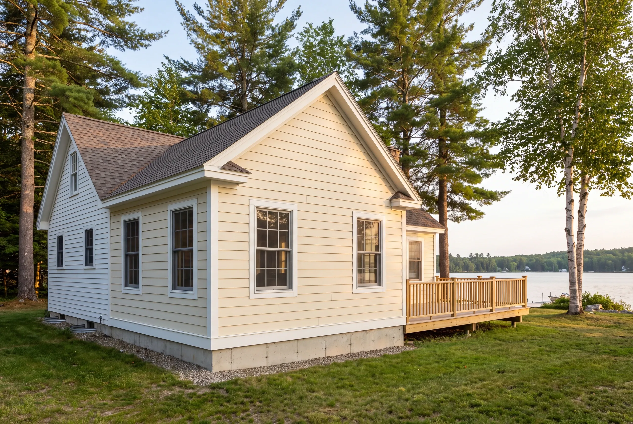 Finished addition on a Belgrade home seen from where it joins the original house