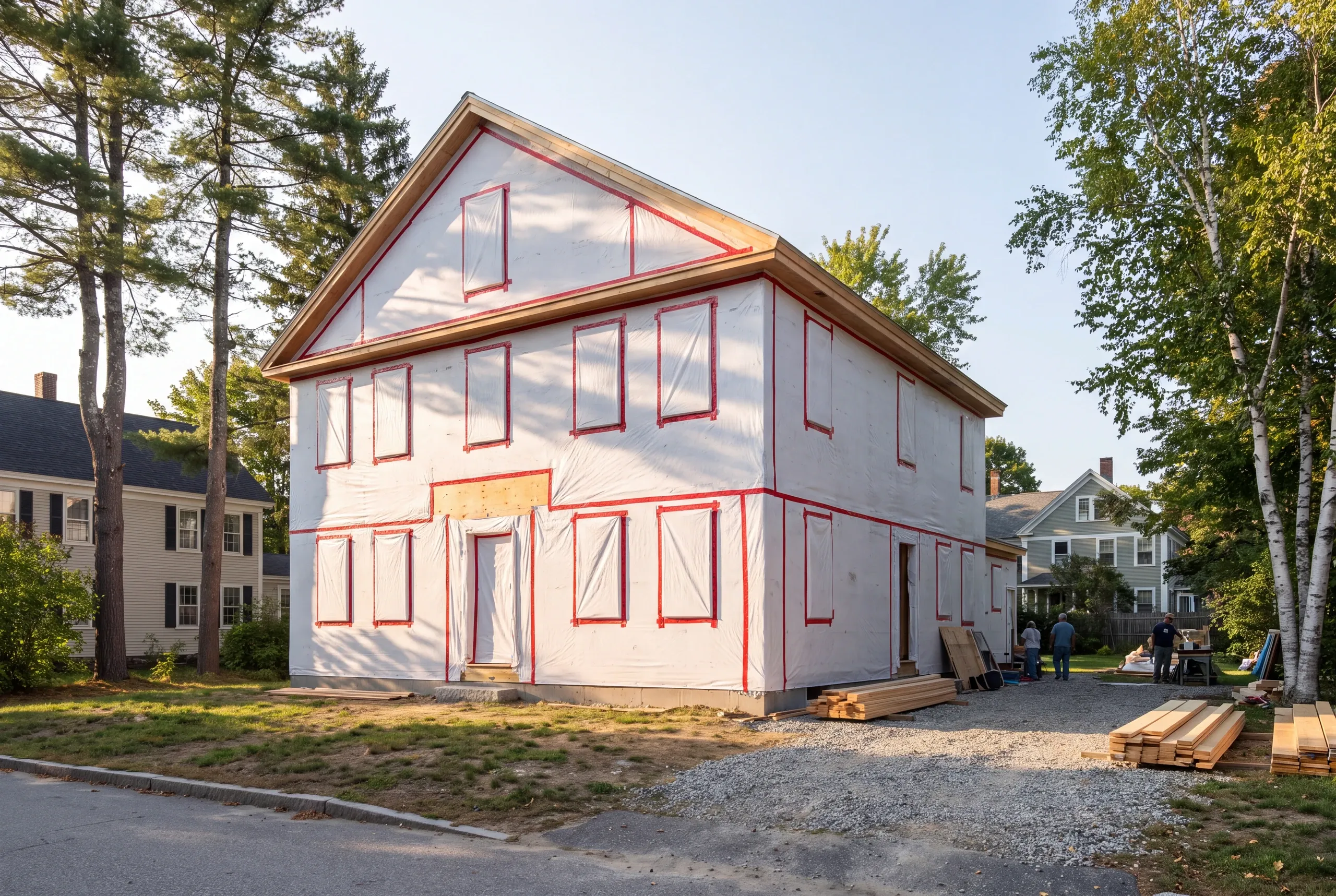 Window proportions matched to a historic district elevation in Brunswick