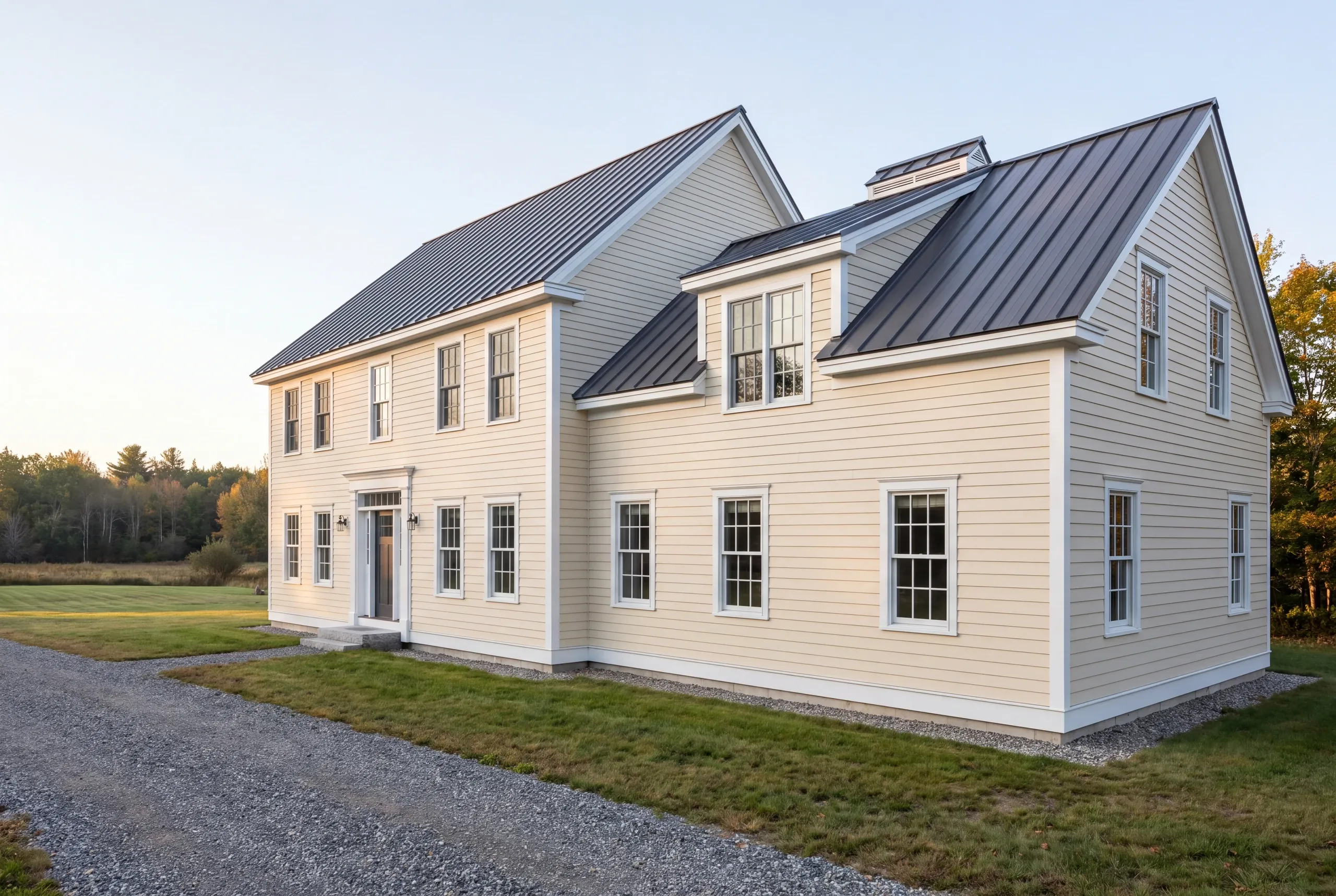 Finished addition on a Brunswick, Maine home, wide view