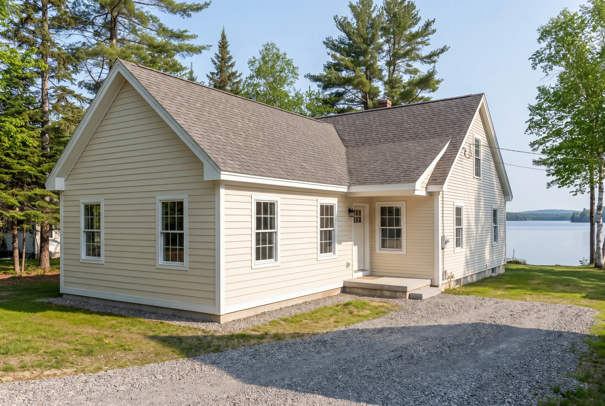 General contractor China, ME crew building an addition on a China Lake east basin property