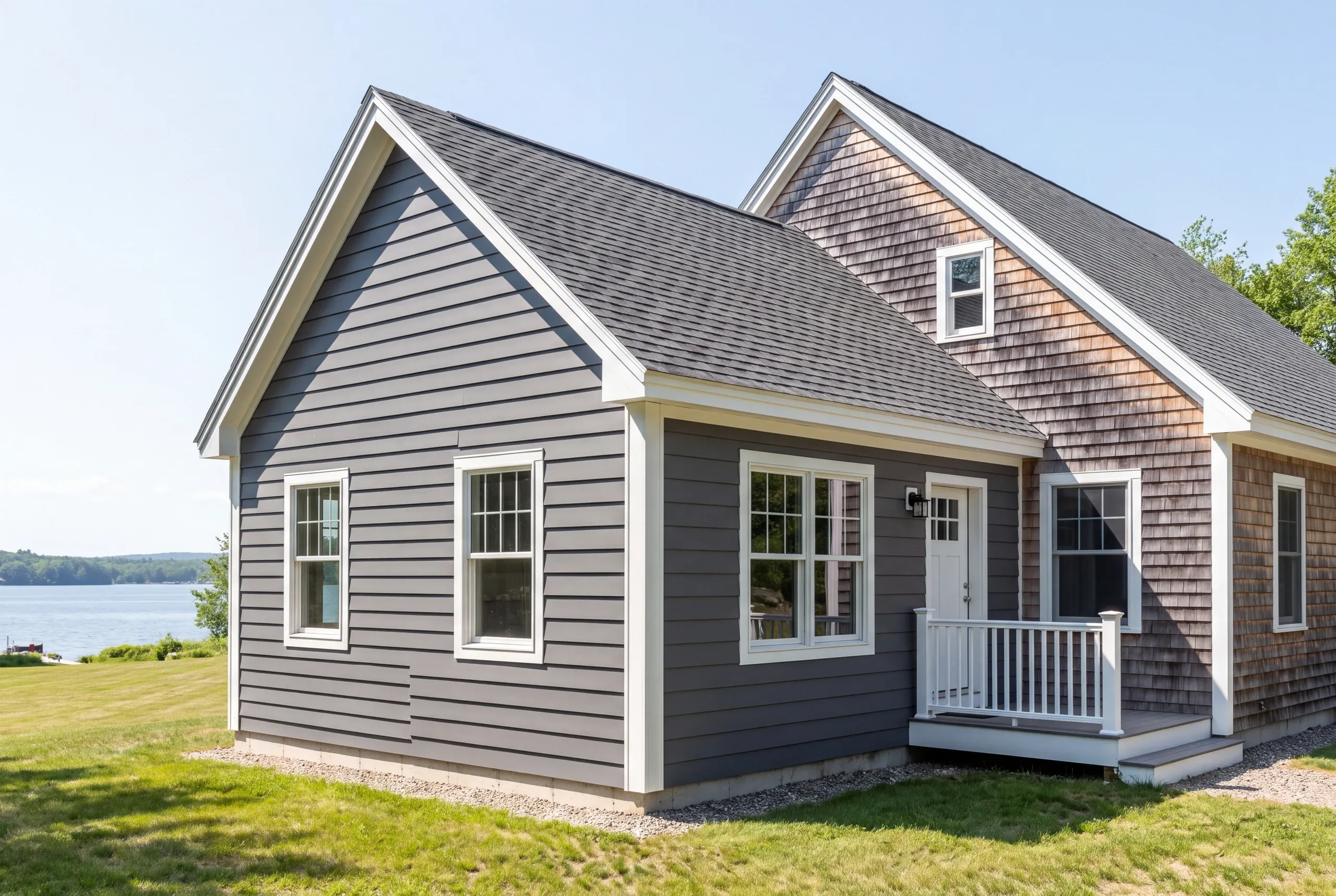 Finished addition on a China home seen from where it joins the original house