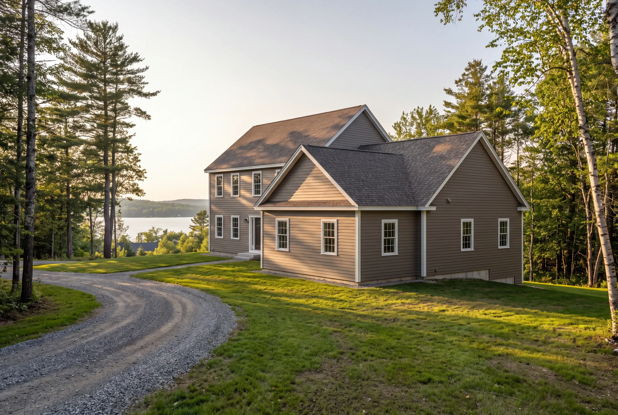 Finished addition on a China, Maine home, wide view