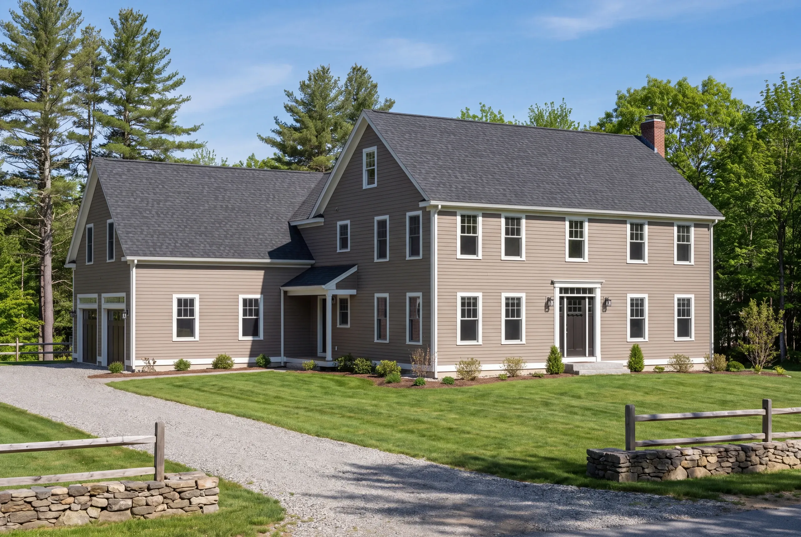 Clinton farmhouse with a completed kitchen and mudroom addition