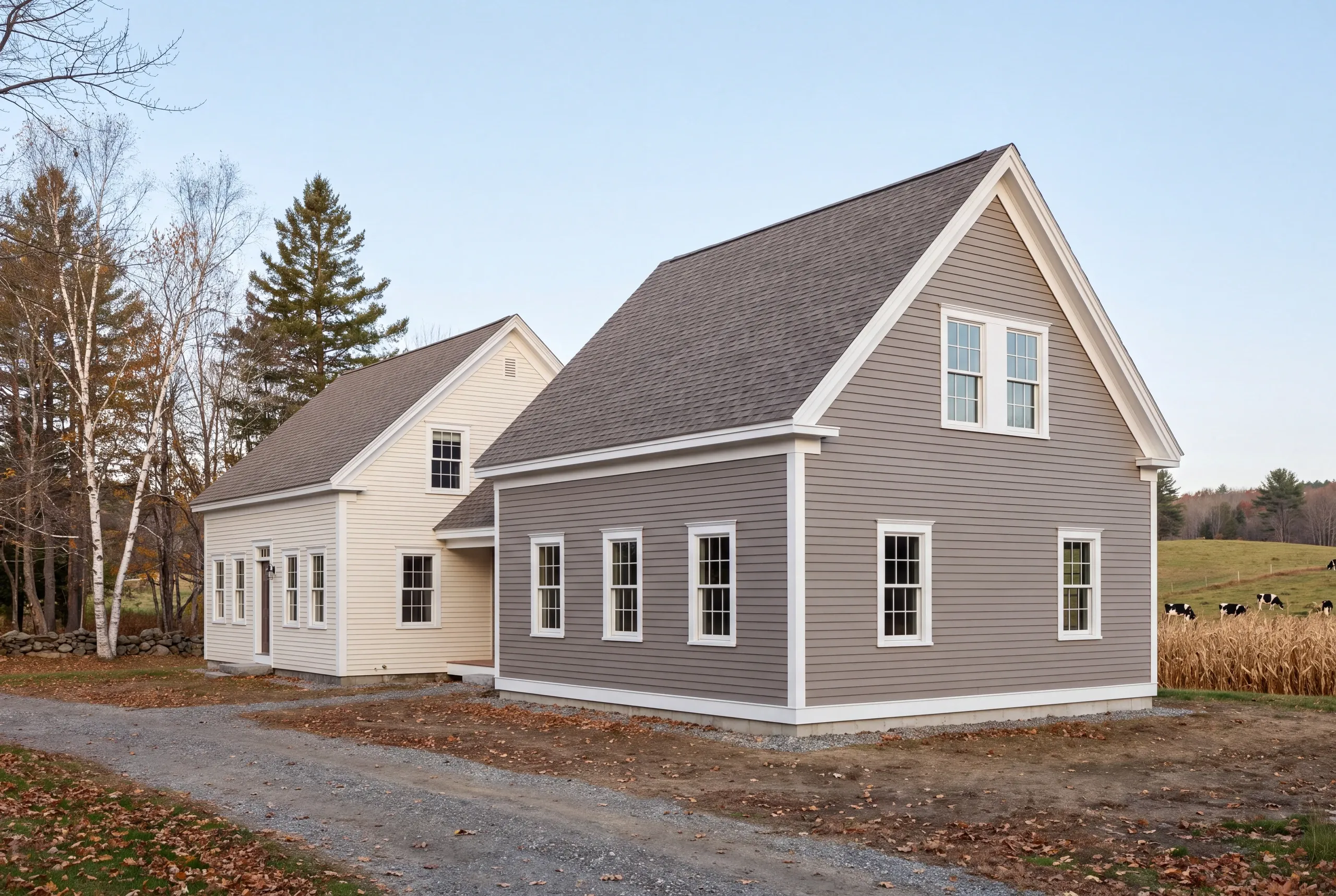 Finished great room addition framed for heavy snow load in Clinton