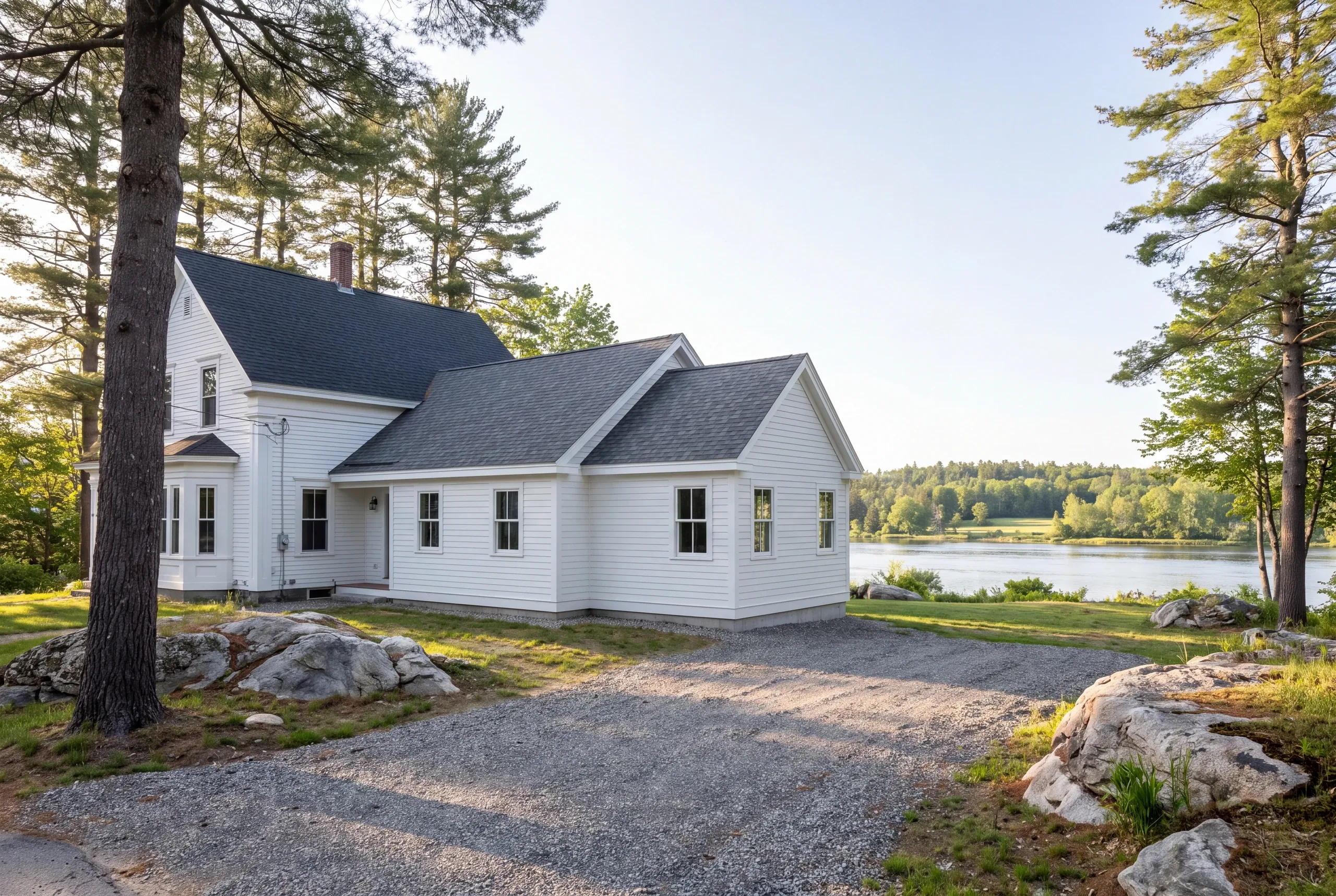 Riverfront Fairfield Victorian with a new rear addition under construction