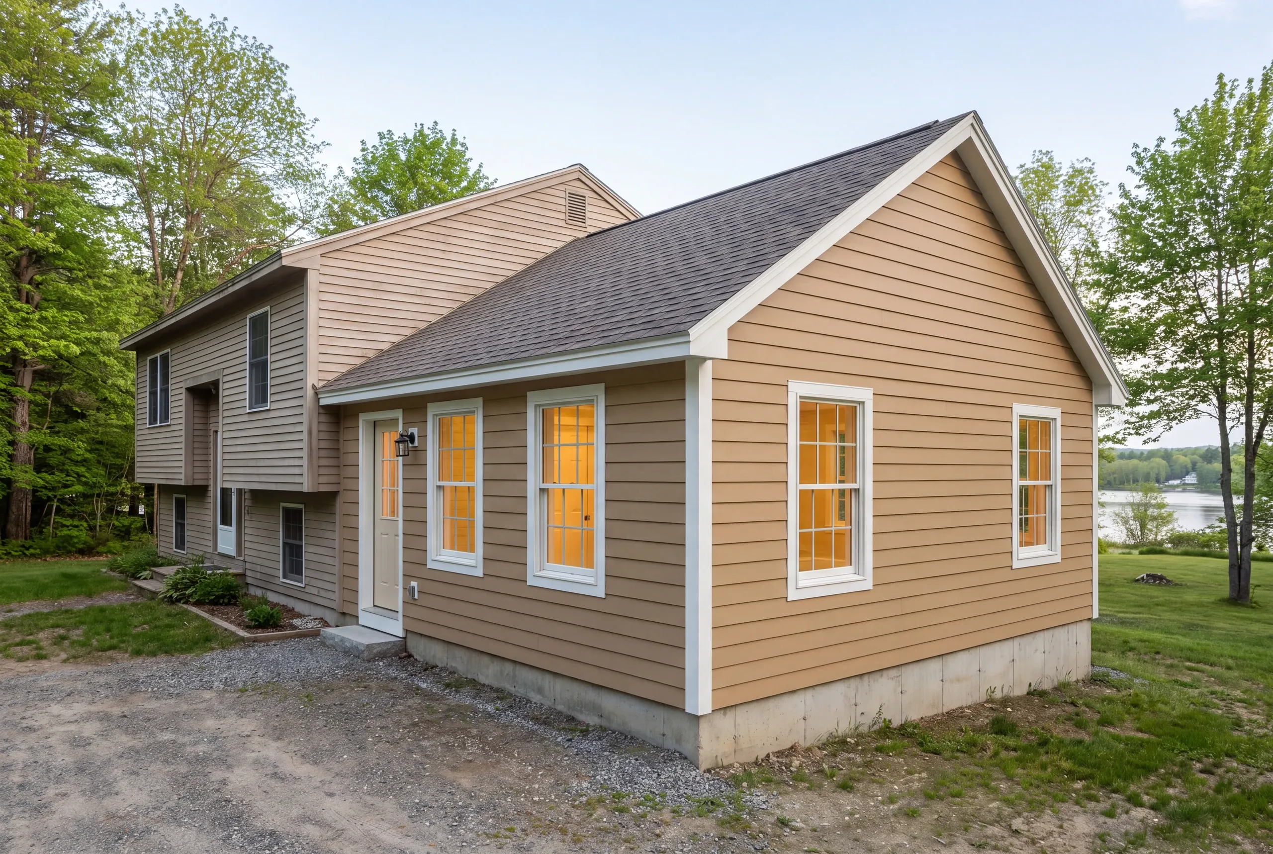 Finished addition on a Fairfield home seen from where it joins the original house