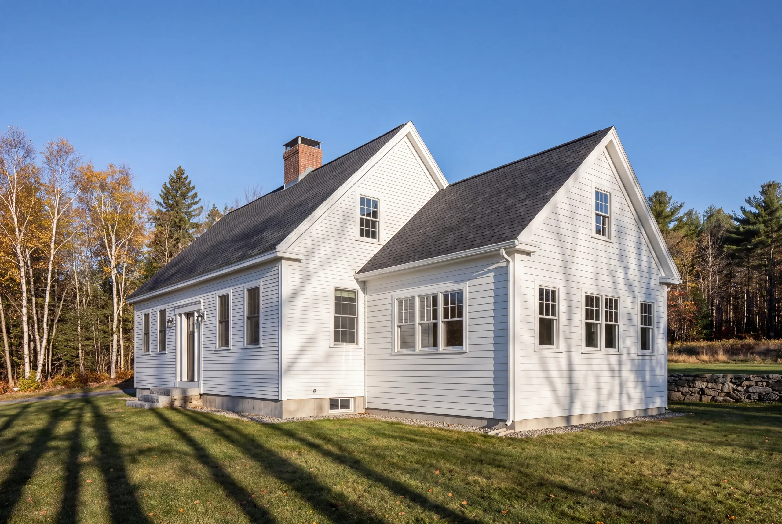 General contractor Gardiner, ME crew building a rear addition on a home near the Gardiner Common