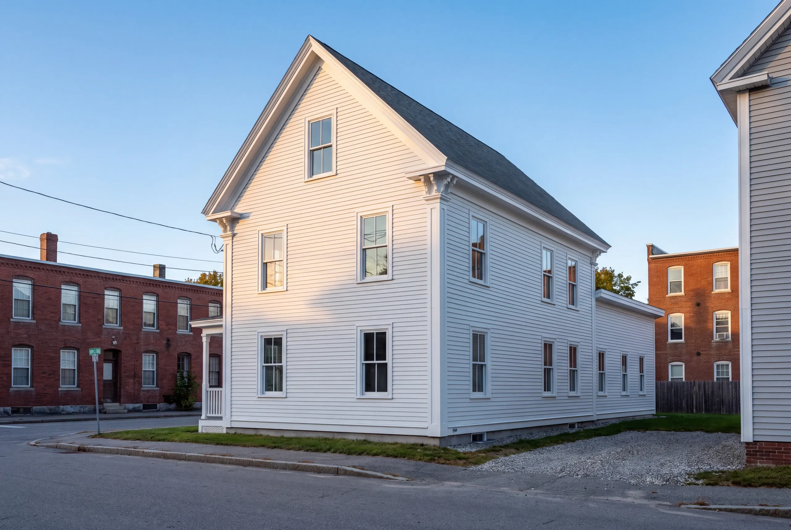 Victorian home near Bates College in Lewiston with a completed rear addition