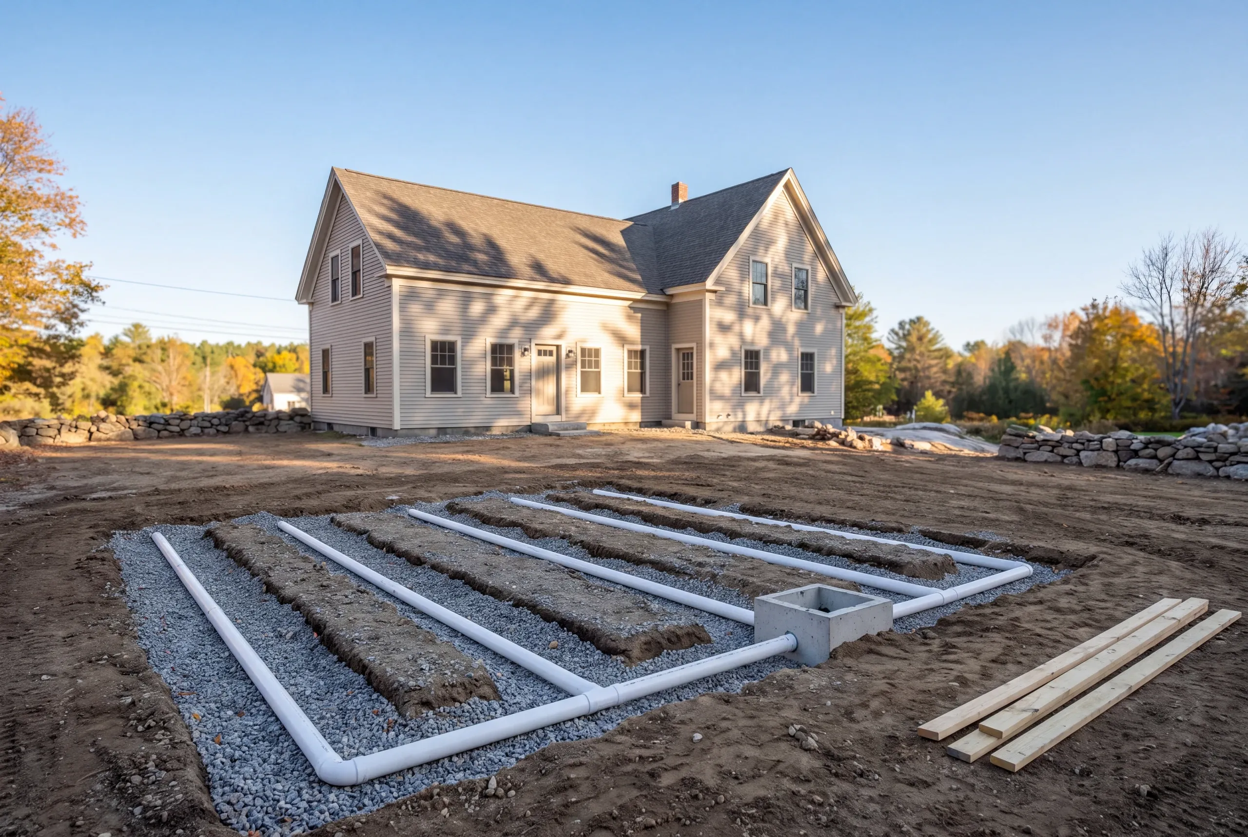 Septic field layout reviewed before a bathroom addition on a Sidney property