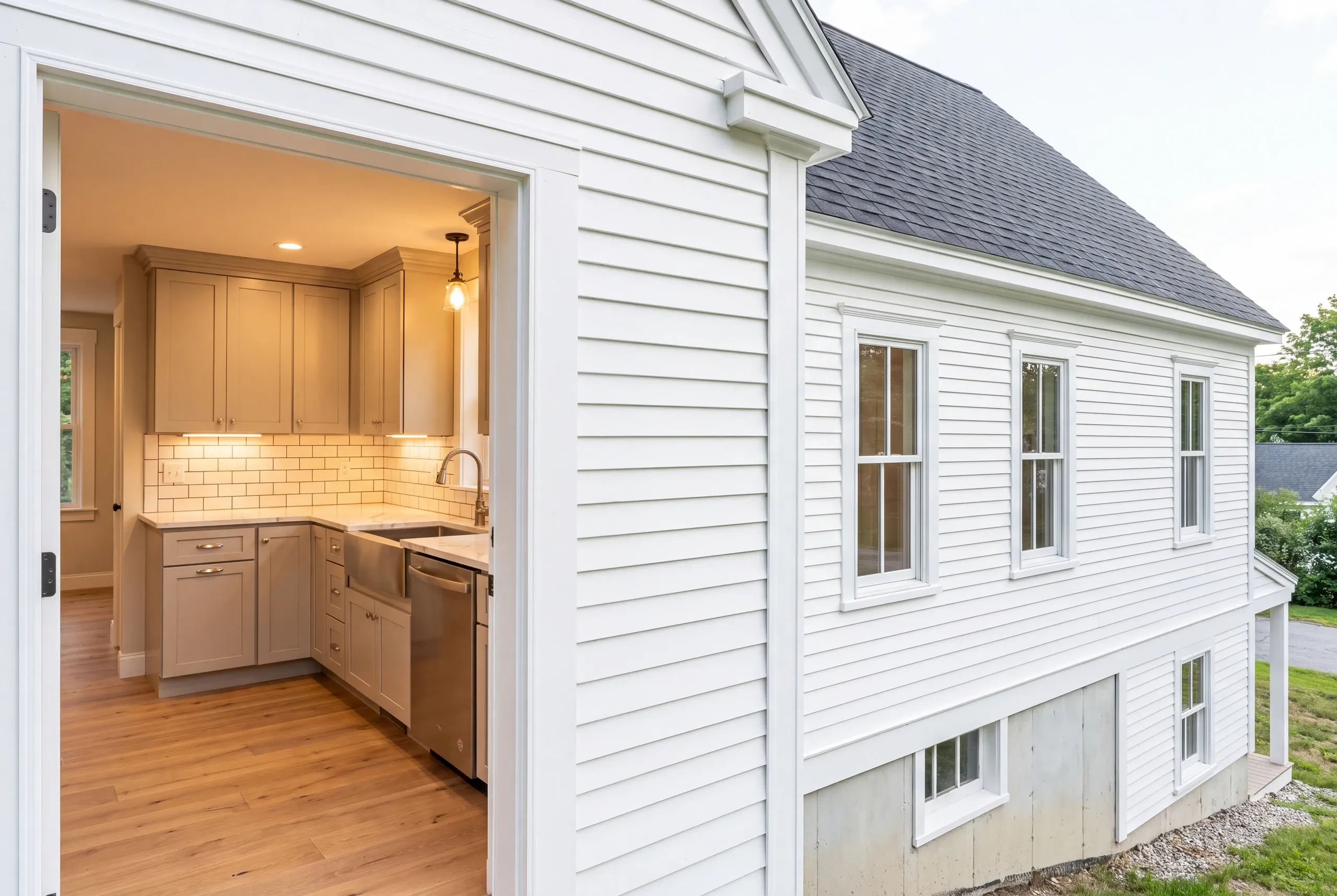 Kitchen remodeling Auburn, ME work in an established hillside neighborhood home