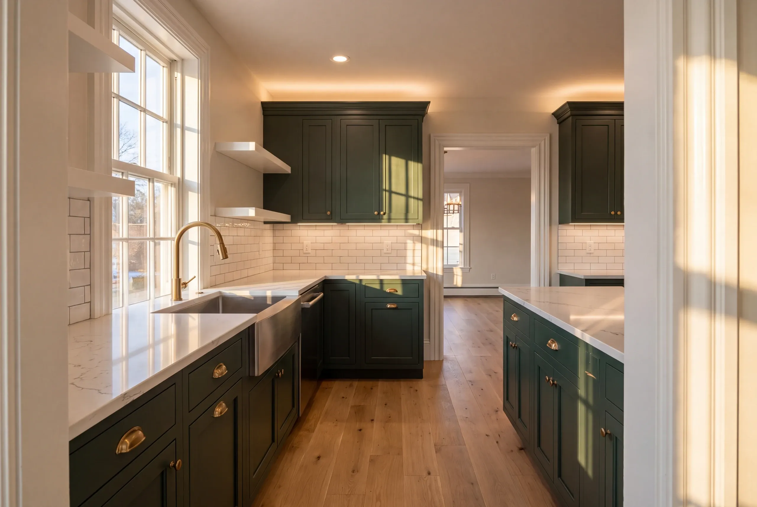 Finished period correct kitchen in a Brunswick, Maine historic home