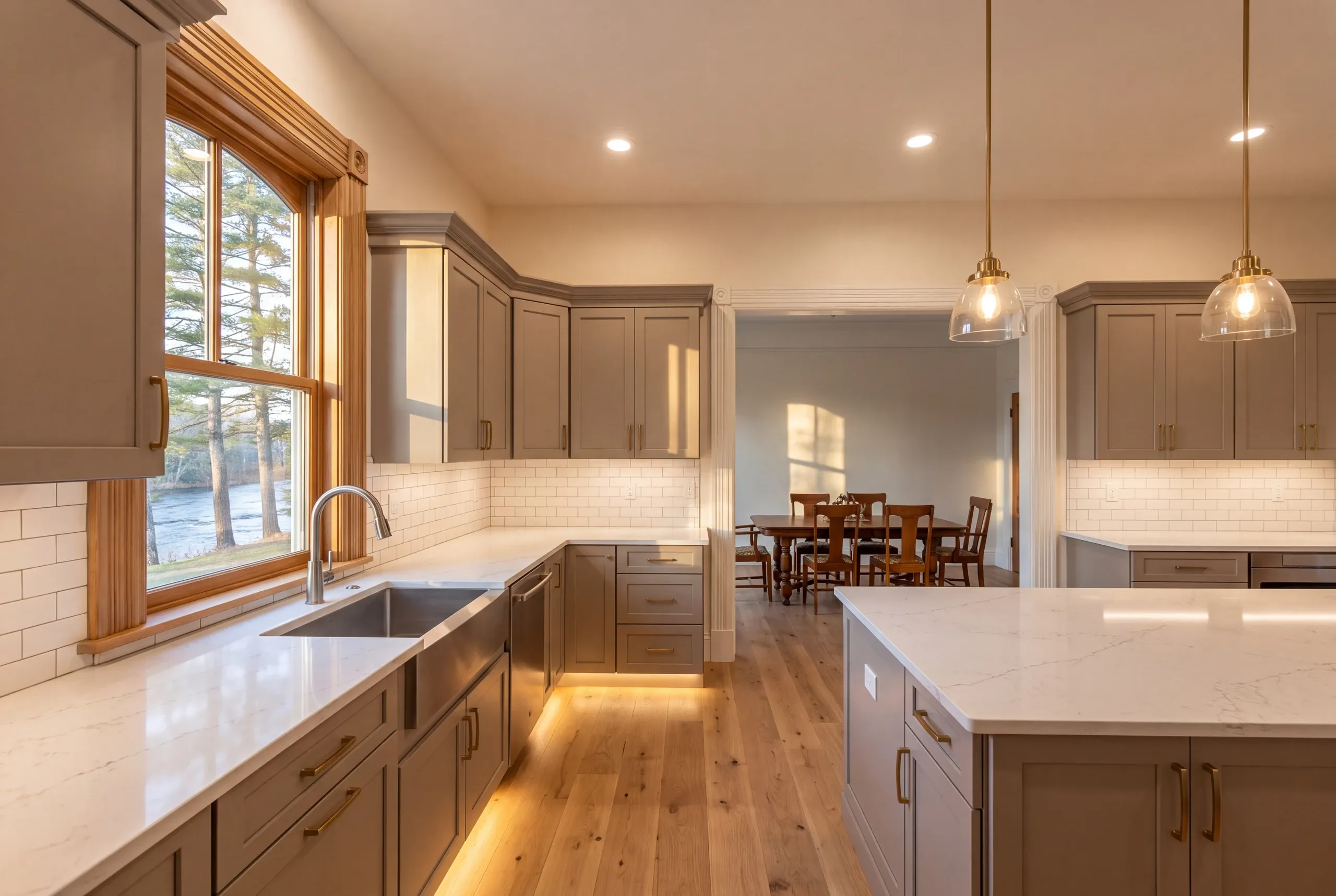 Kitchen remodeling Fairfield, ME project in a riverfront Victorian farmhouse