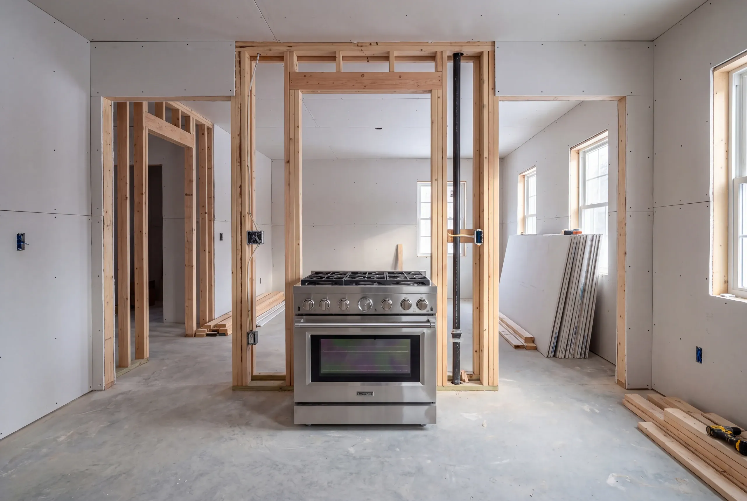 Professional range installed in a Farmington hillside family home