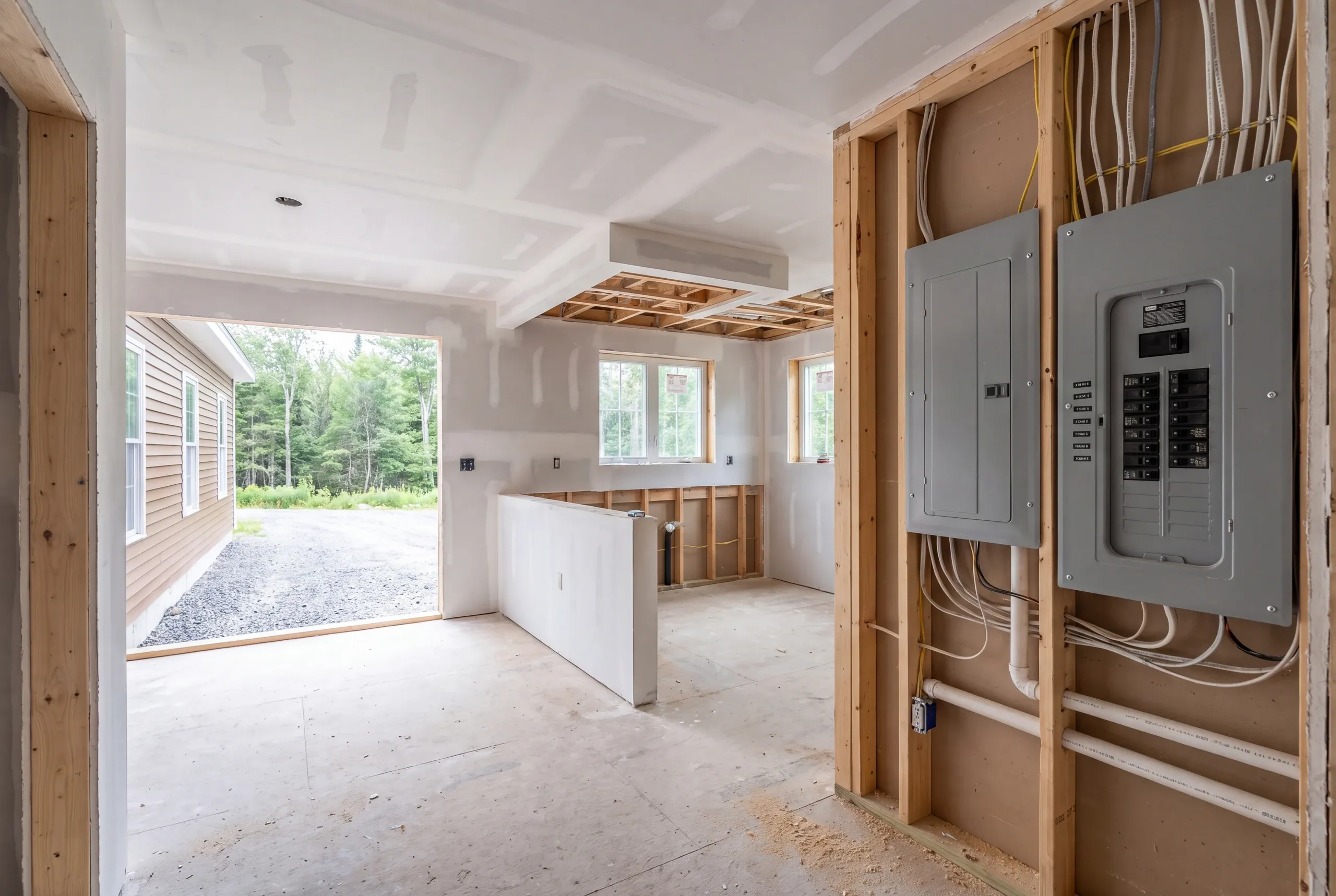 Generator transfer switch feeding kitchen circuits in Palermo, Maine