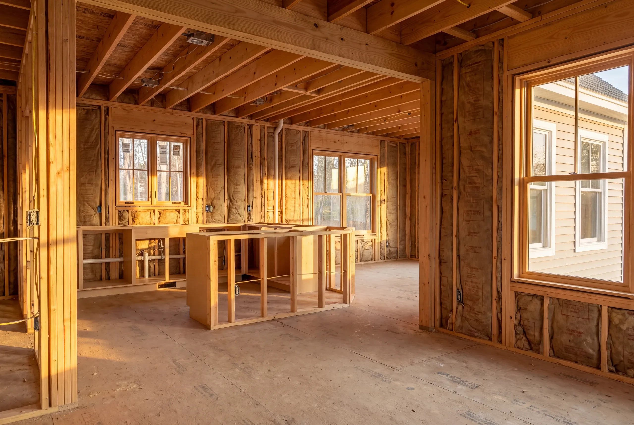 Kitchen remodeling Vassalboro, ME project underway in a rural farmhouse
