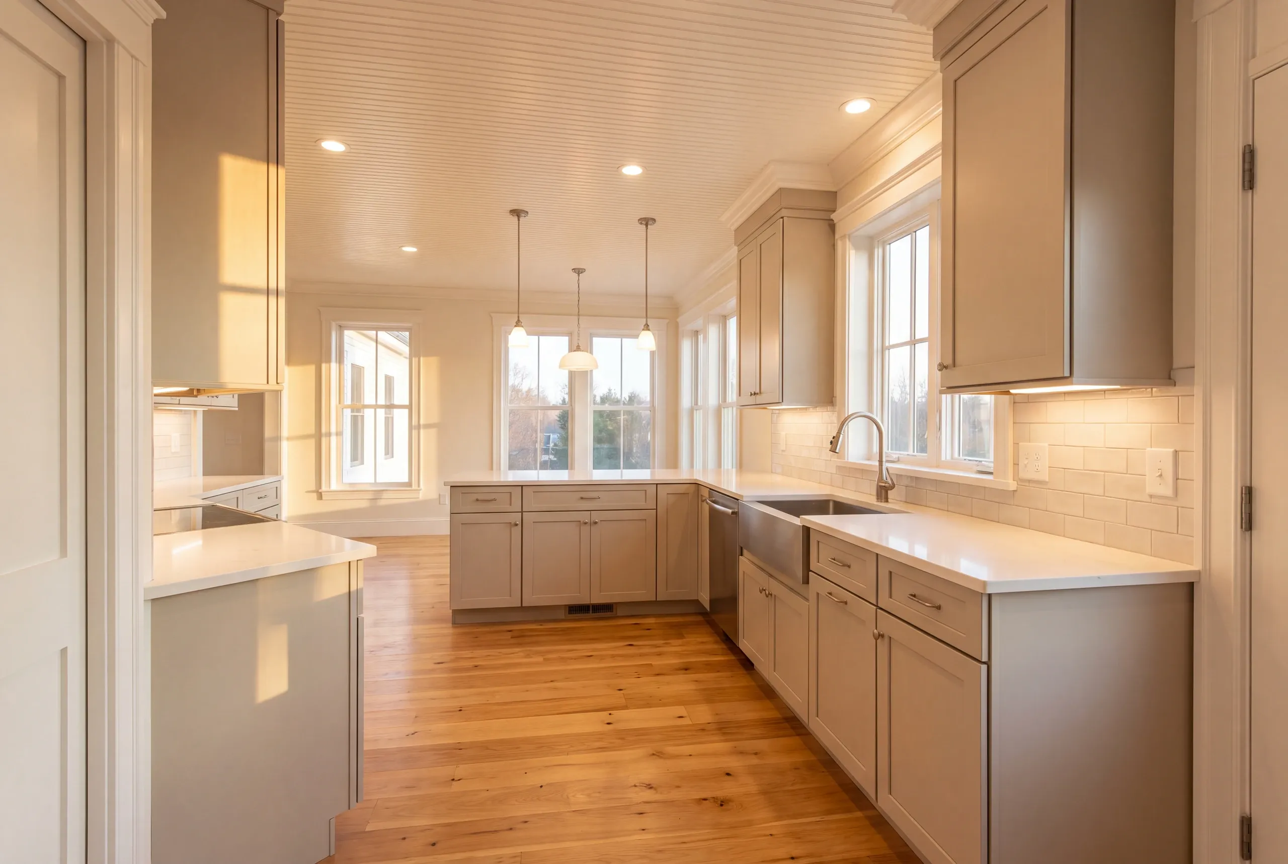 Kitchen remodeling Windsor, ME project in a large farmhouse kitchen