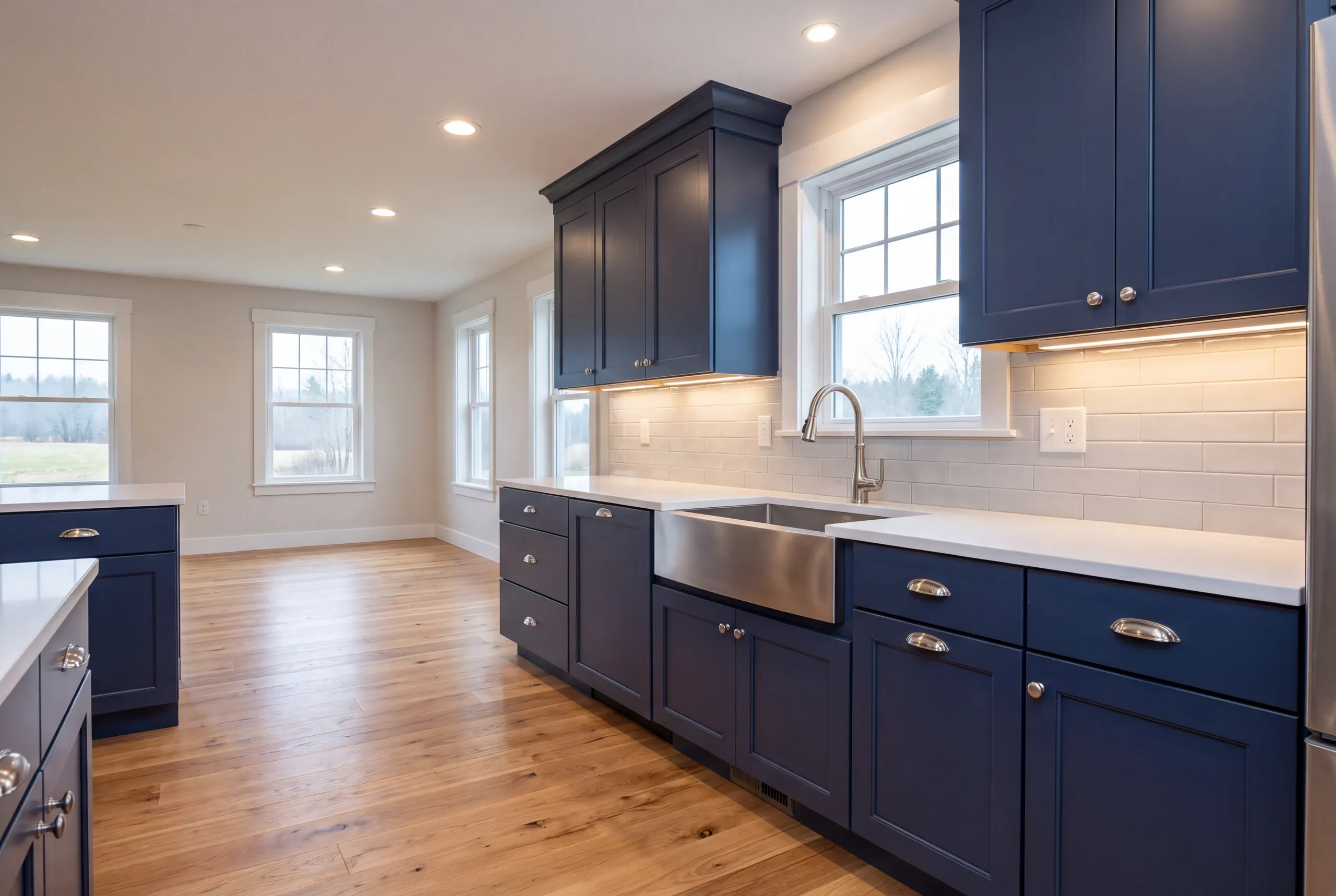 Prep sink installed in a second work zone in a Windsor kitchen