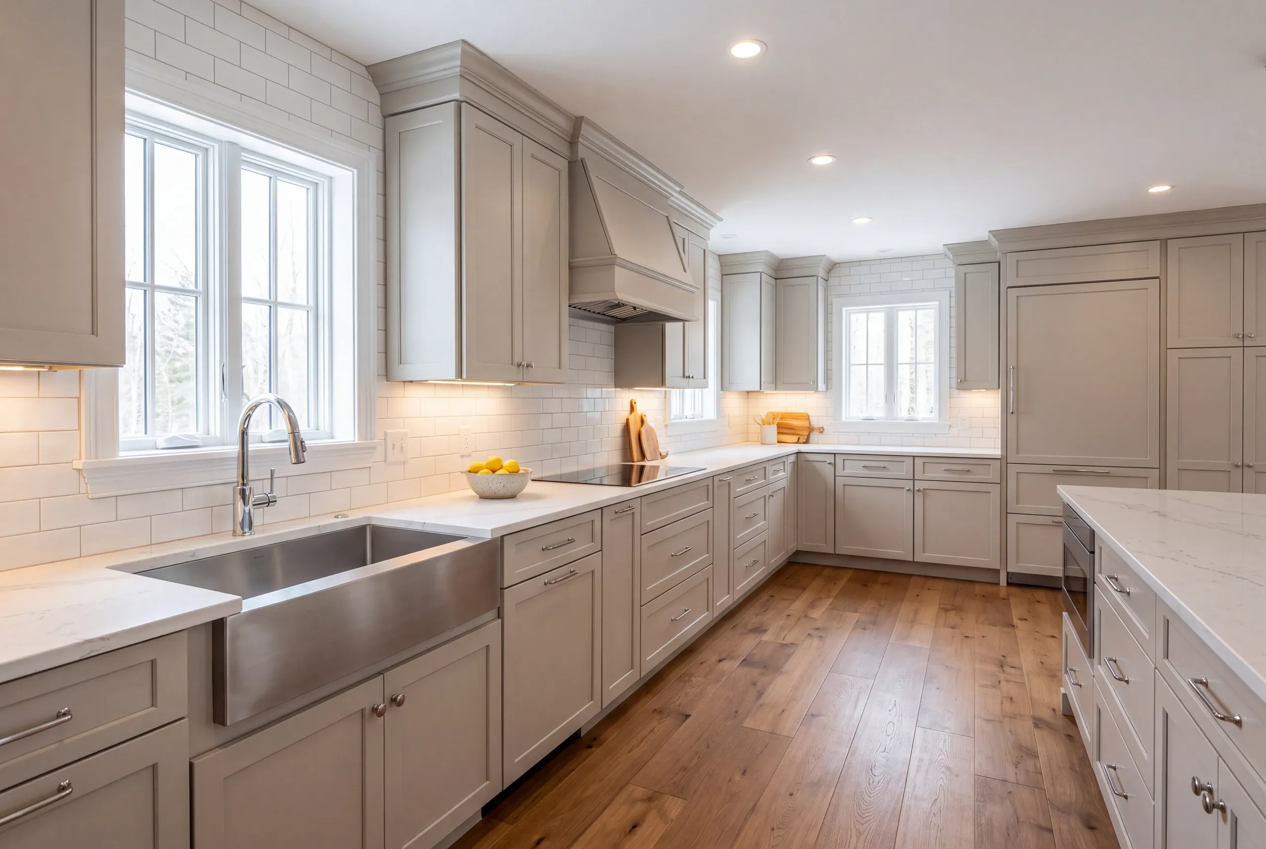 Builder mapping traffic flow through a large Windsor kitchen
