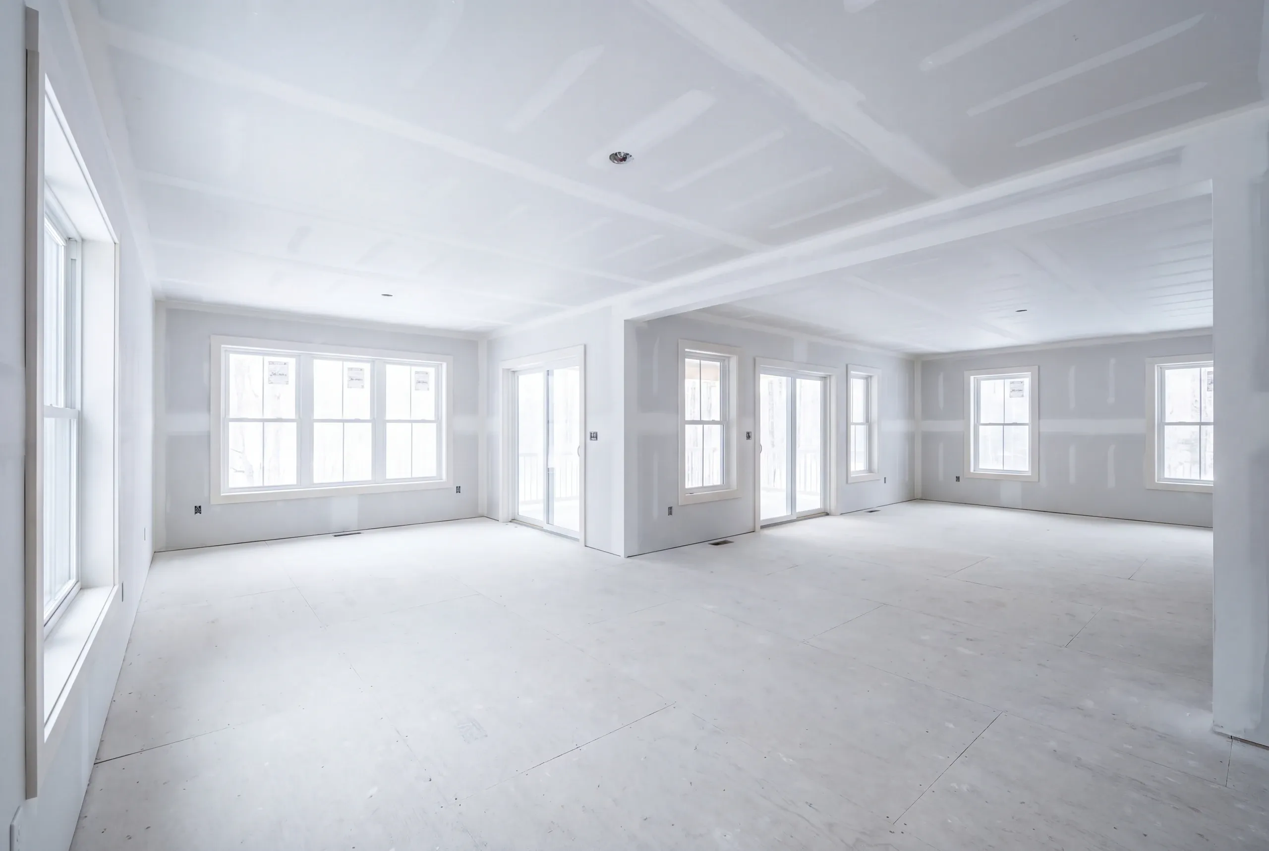Home remodeling Belgrade, ME work underway at a lake house in winter