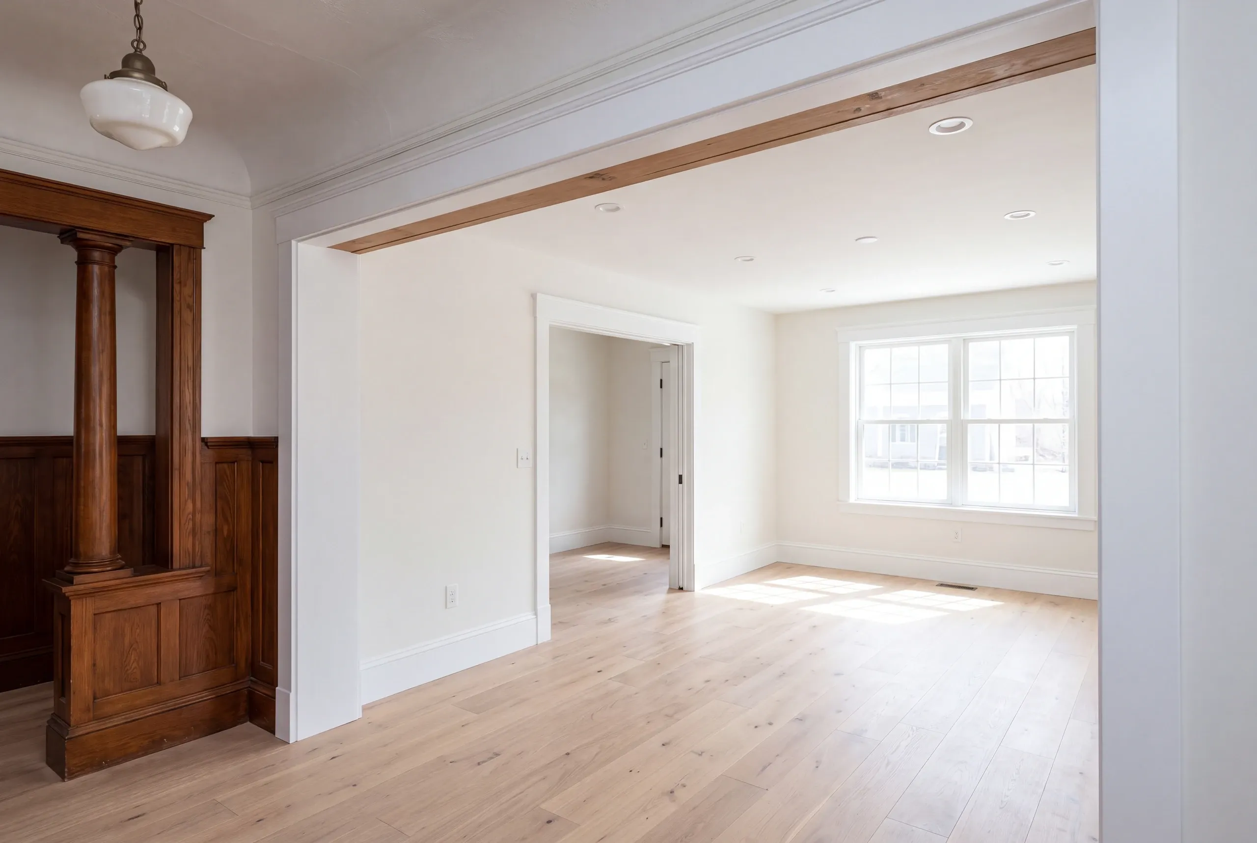 Original woodwork protected during demolition in a Gardiner historic home