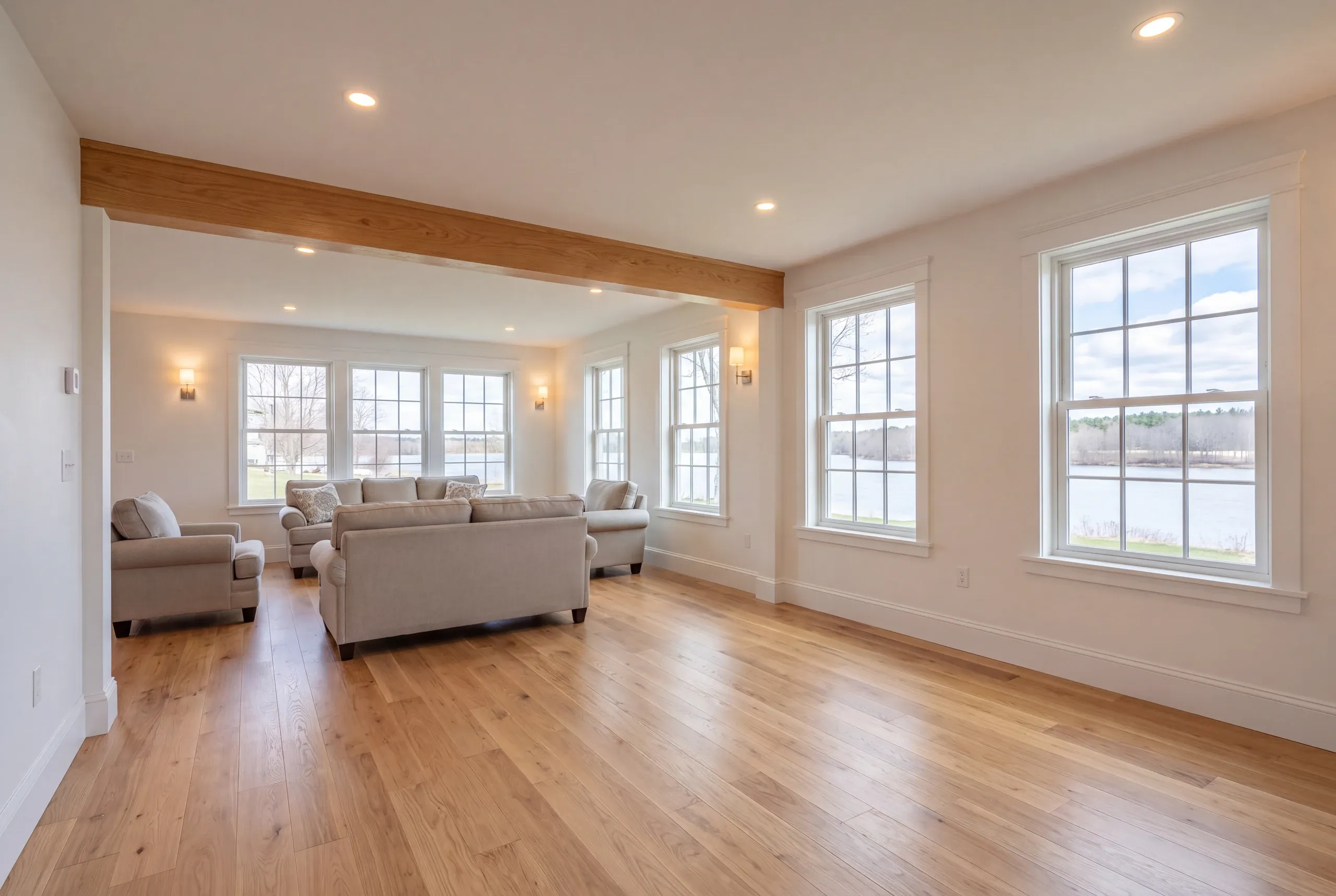 Finished interior of a remodeled Gardiner house near the waterfront