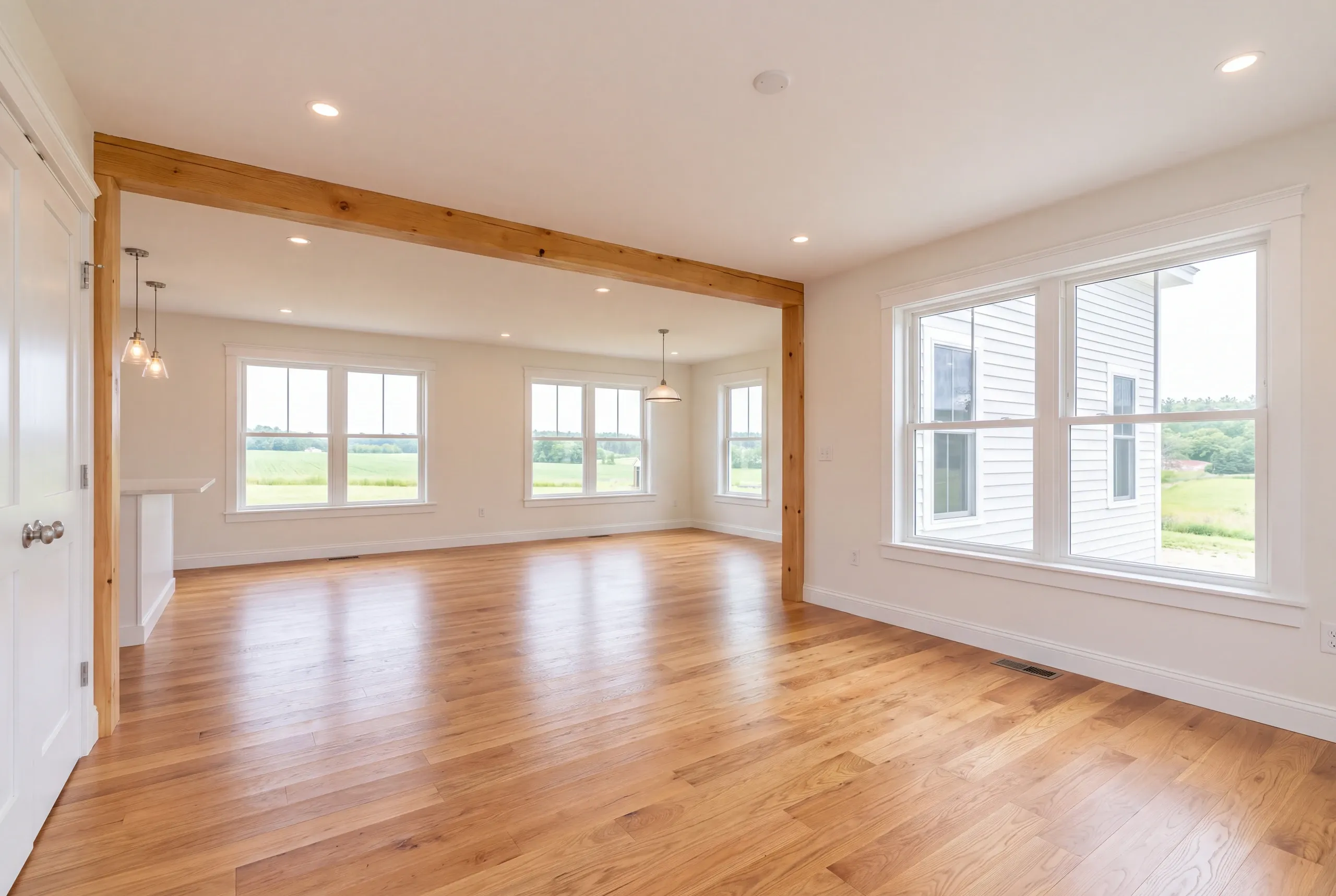 Finished renovated family living space in a Greene, Maine home