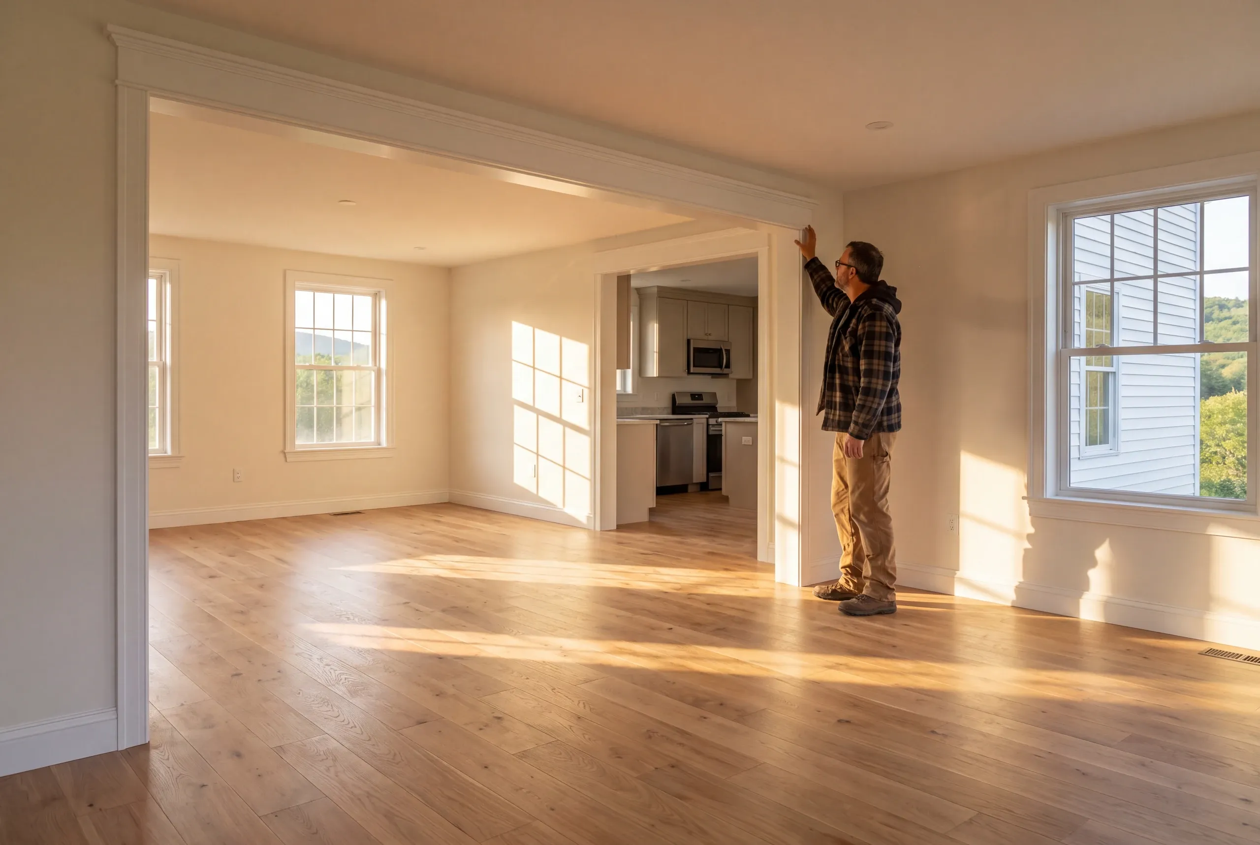 Builder inspecting deferred maintenance at a Palermo property