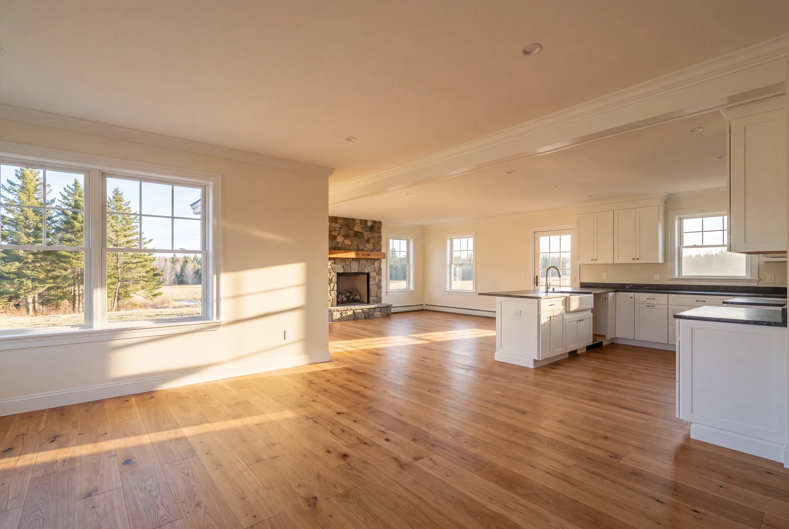 Home remodeling Whitefield, ME farmhouse converted for two generations