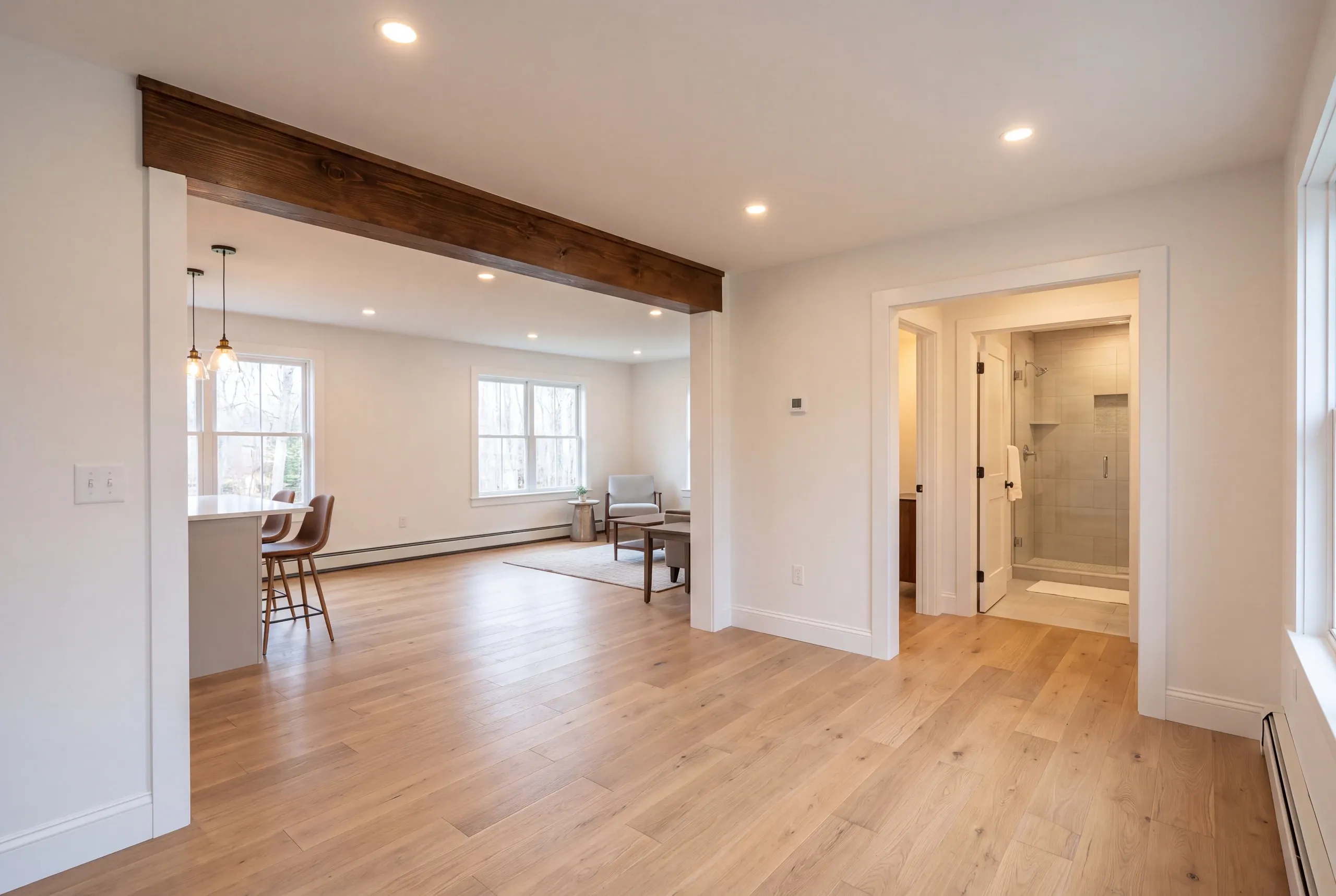 Builder planning a first-floor suite with a Whitefield family