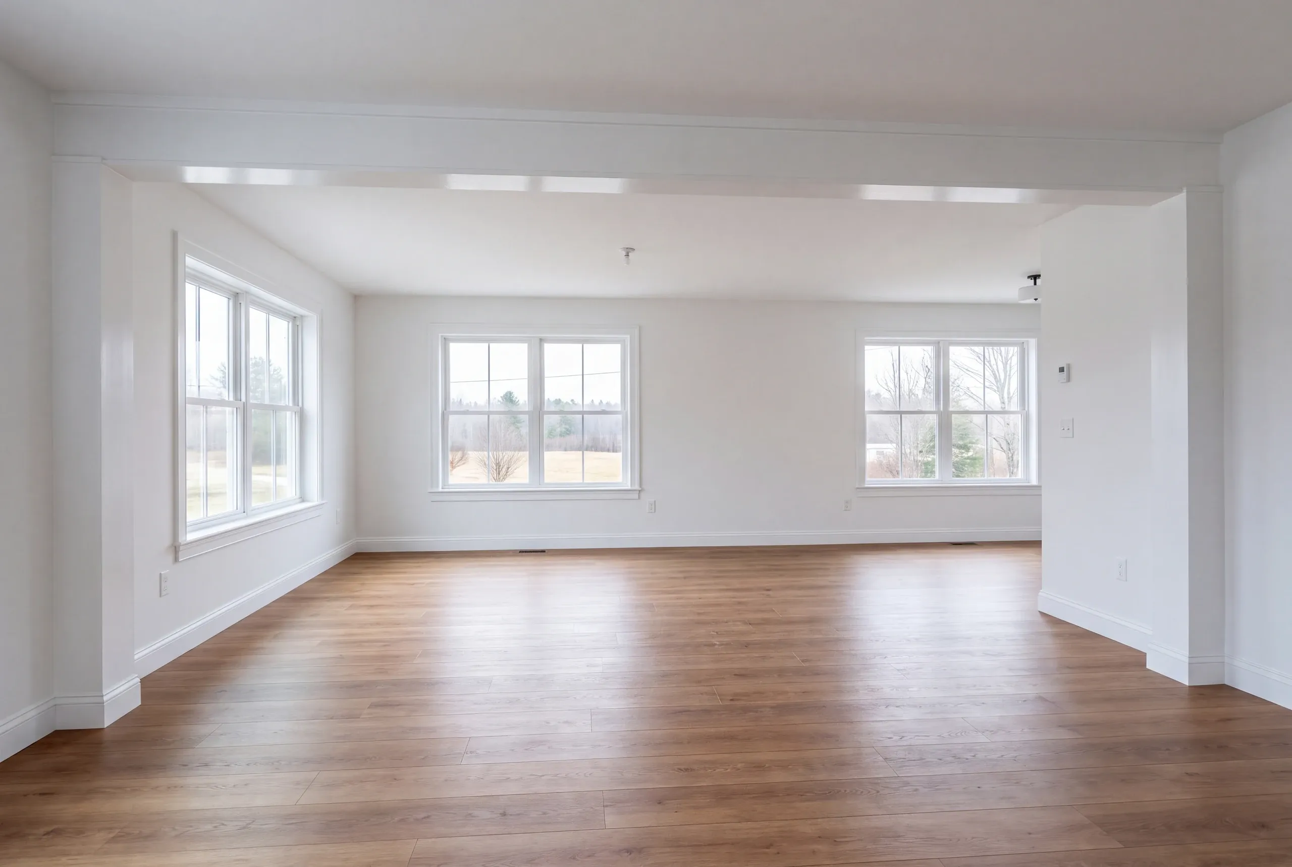 Finished corrected addition interior in a Windsor home