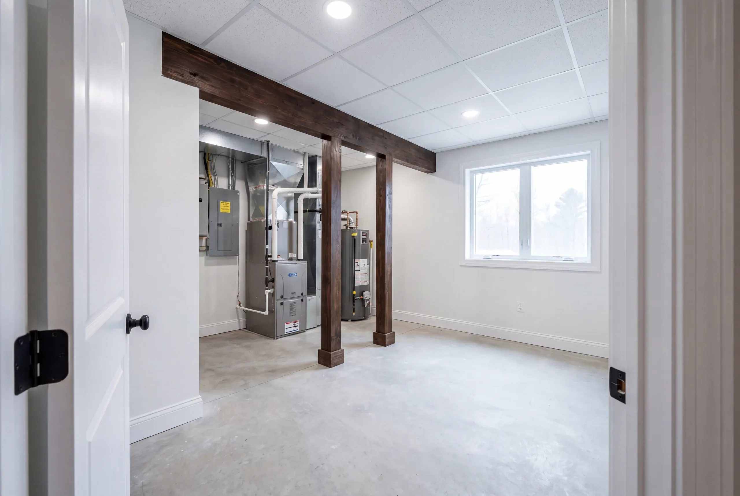 Basement mechanical room upgrade in a Winslow home near the rivers