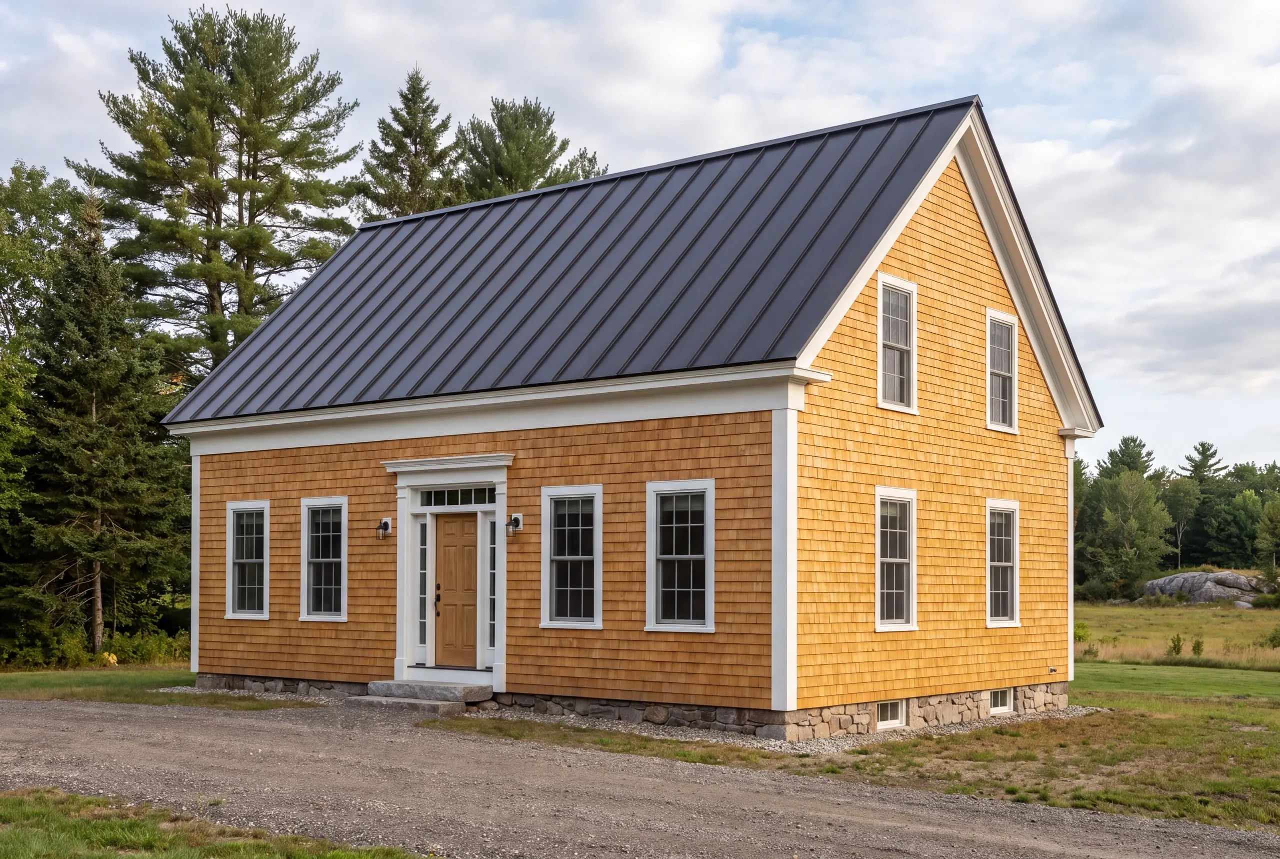Finished roof on an 18th century Alna farmhouse