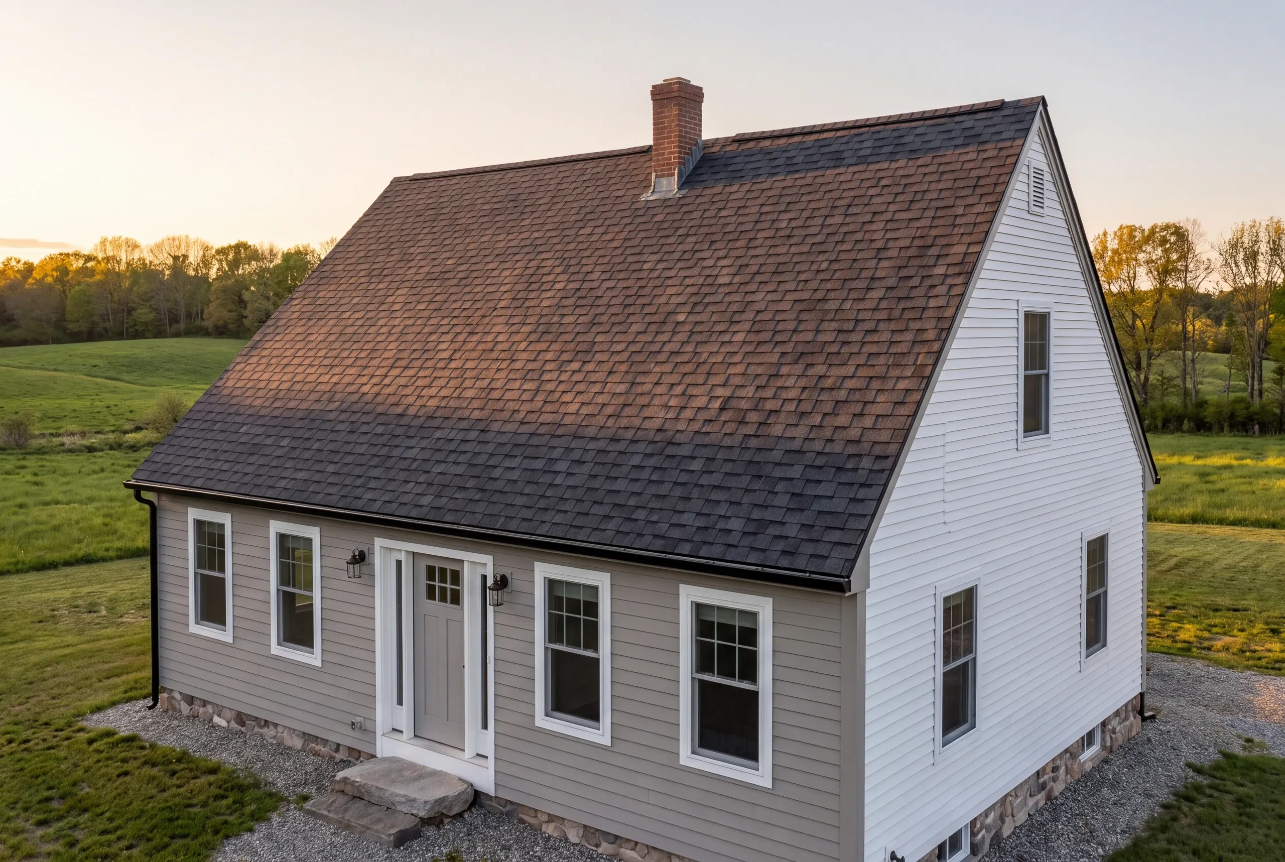 Finished roof on a rural Auburn property