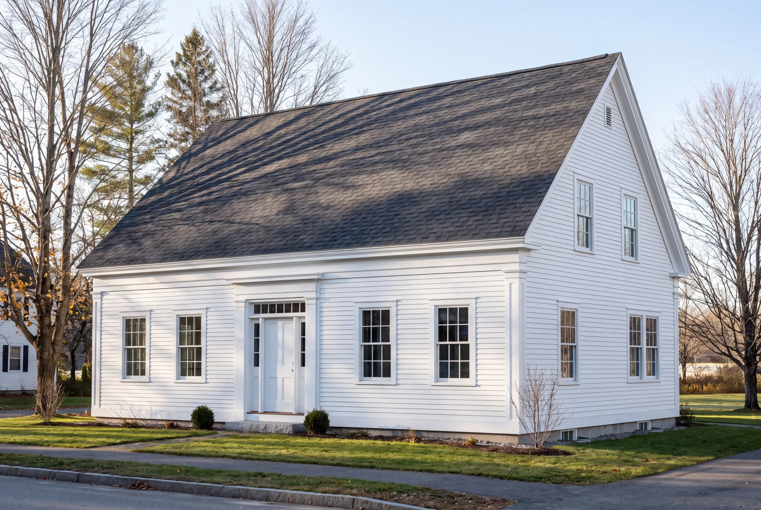 Finished roof on a Federal-era Brunswick home