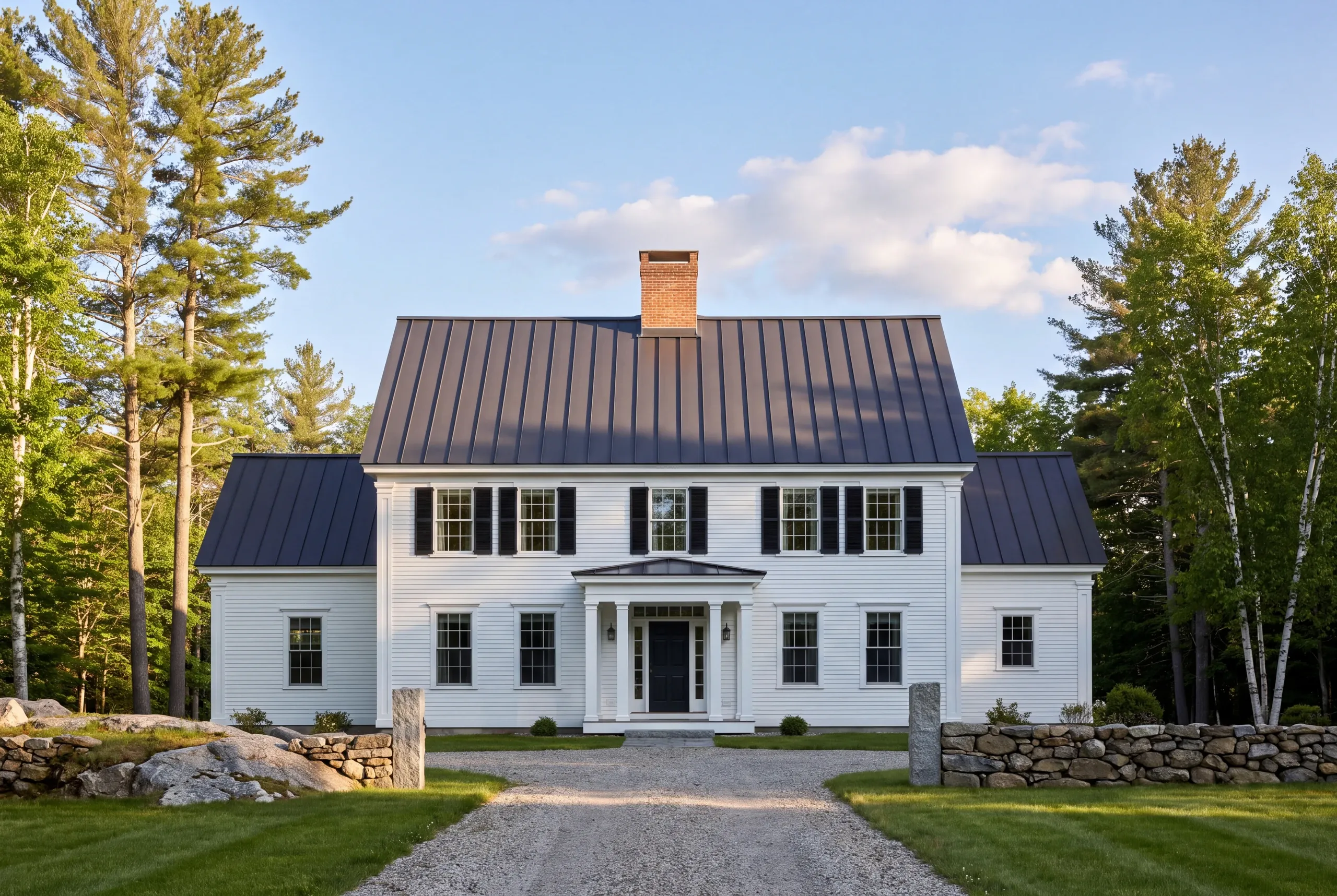 Standing seam metal roof on a Gardiner Common area home